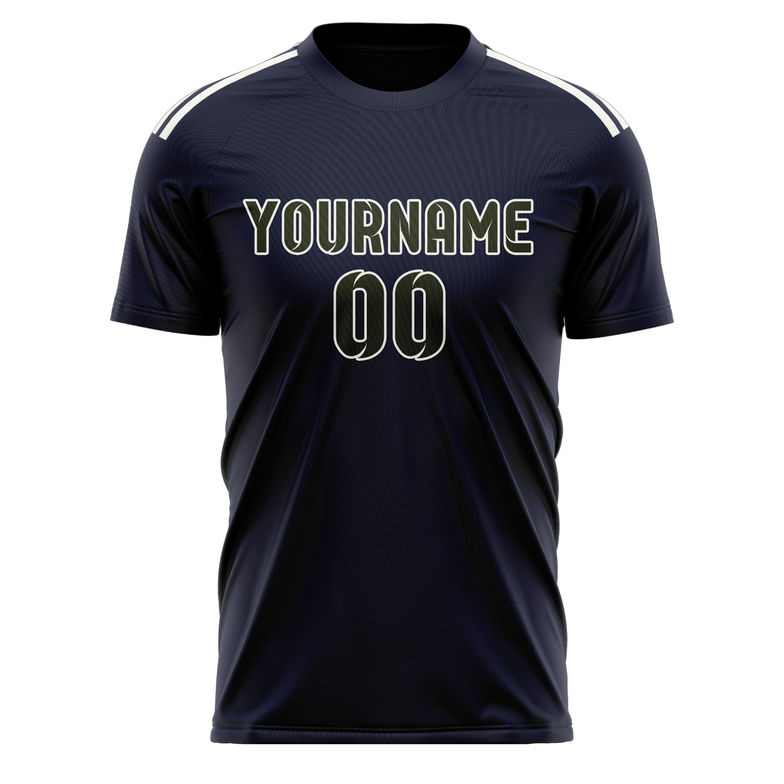 Custom Navy Olive Soccer Jersey