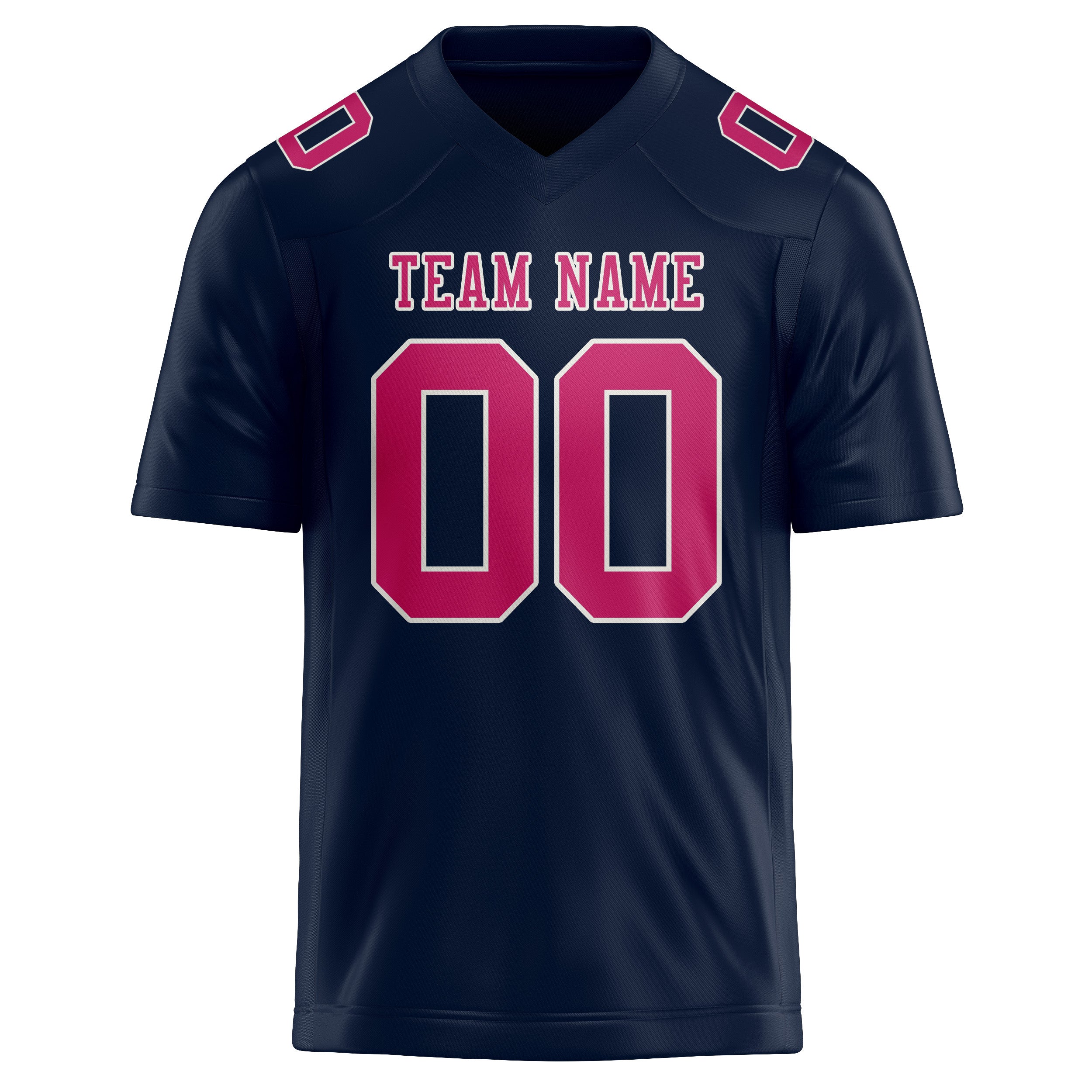 Custom Navy Pink Football Jersey
