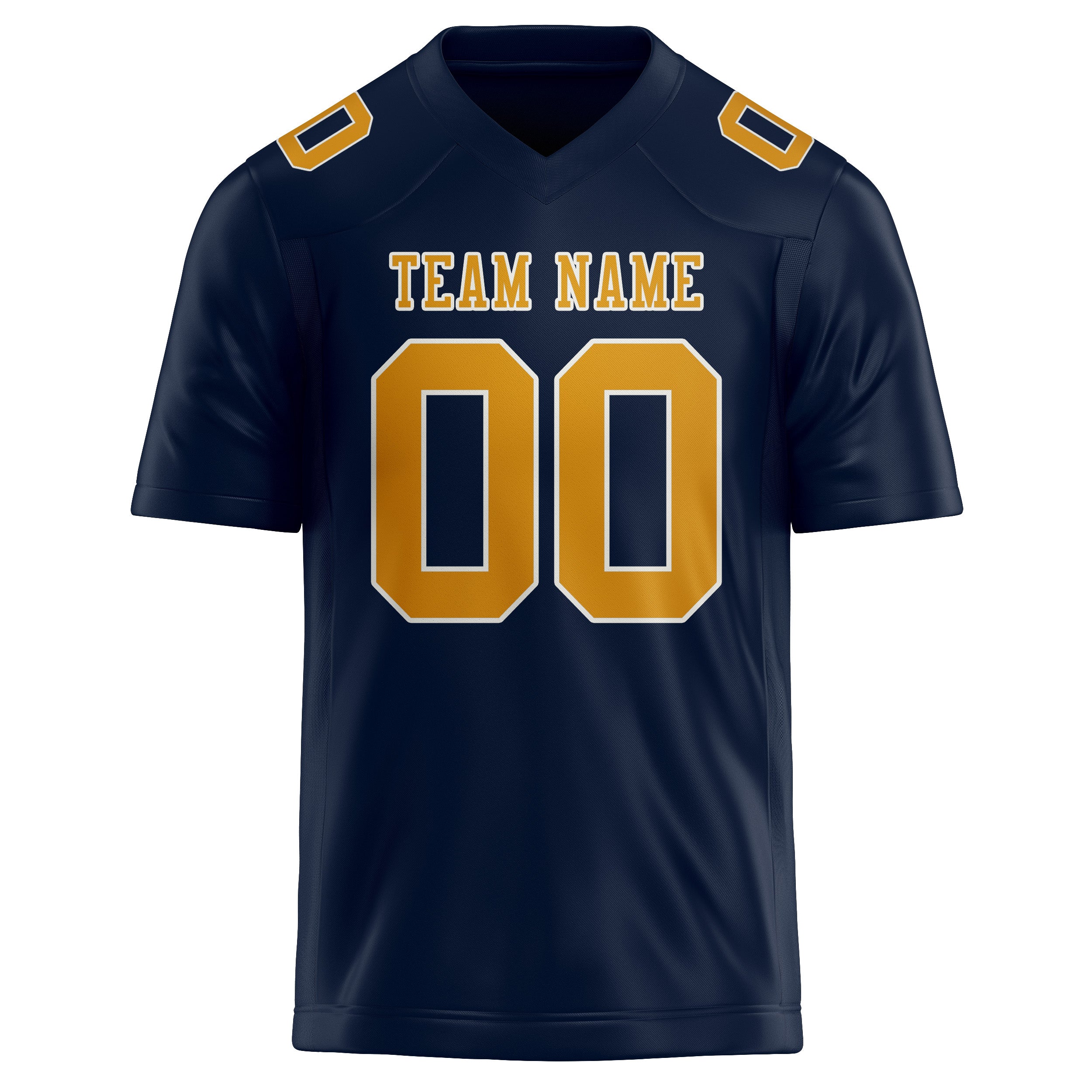 Custom Navy Yellow Football Jersey