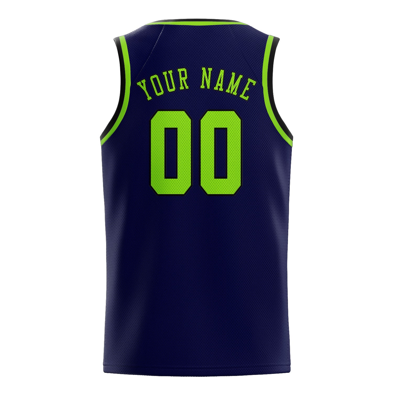 Custom Navy Emerald Green Basketball Jersey