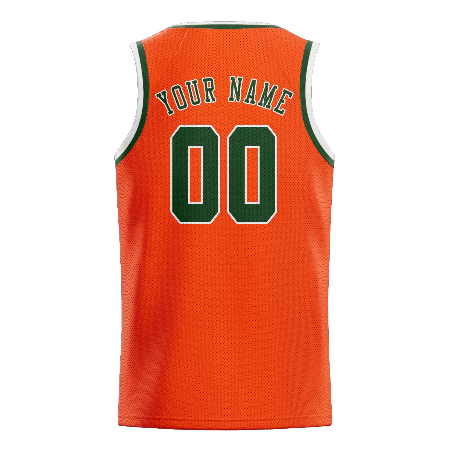 Custom Orange Red Dark Green Basketball Jersey