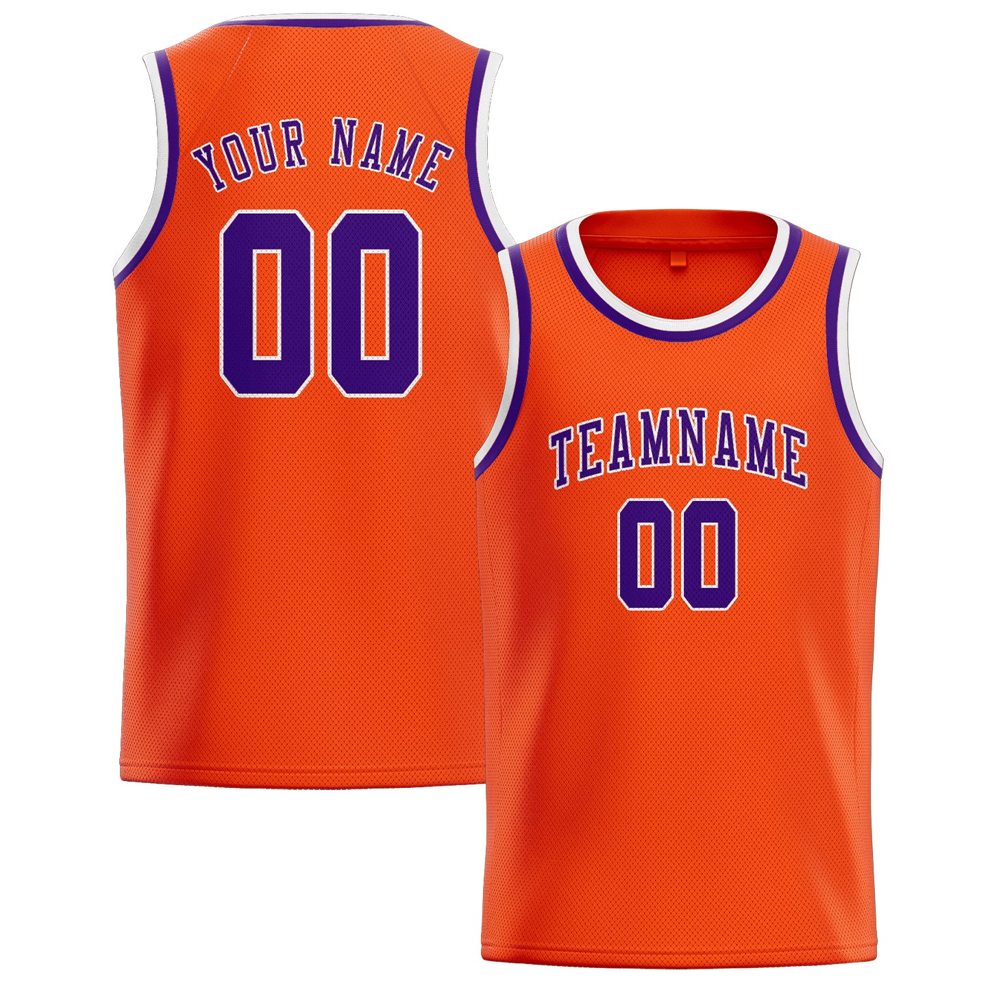 Custom Orange Red Purple Basketball Jersey