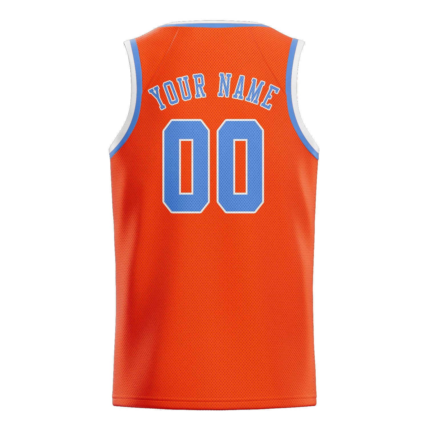 Custom Orange Red Light Blue Basketball Jersey