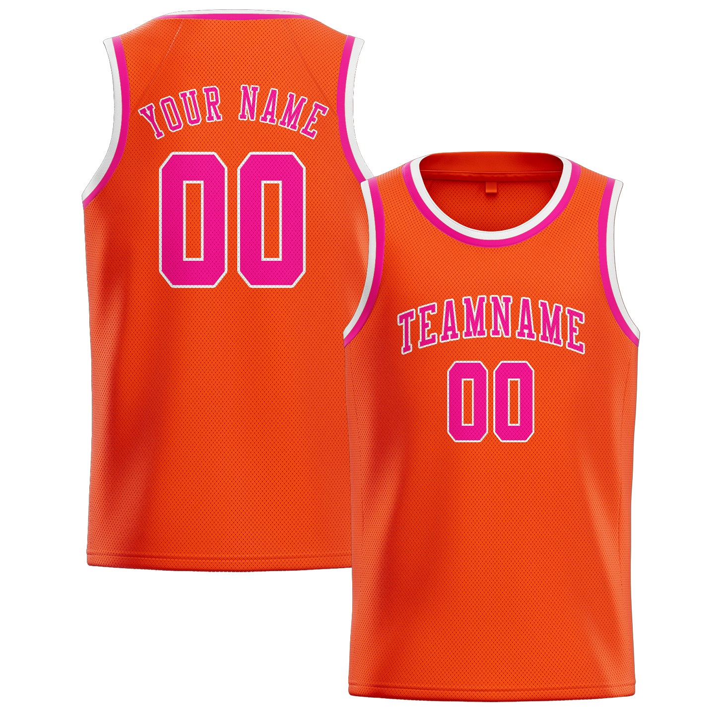 Custom Orange Red Pink Basketball Jersey