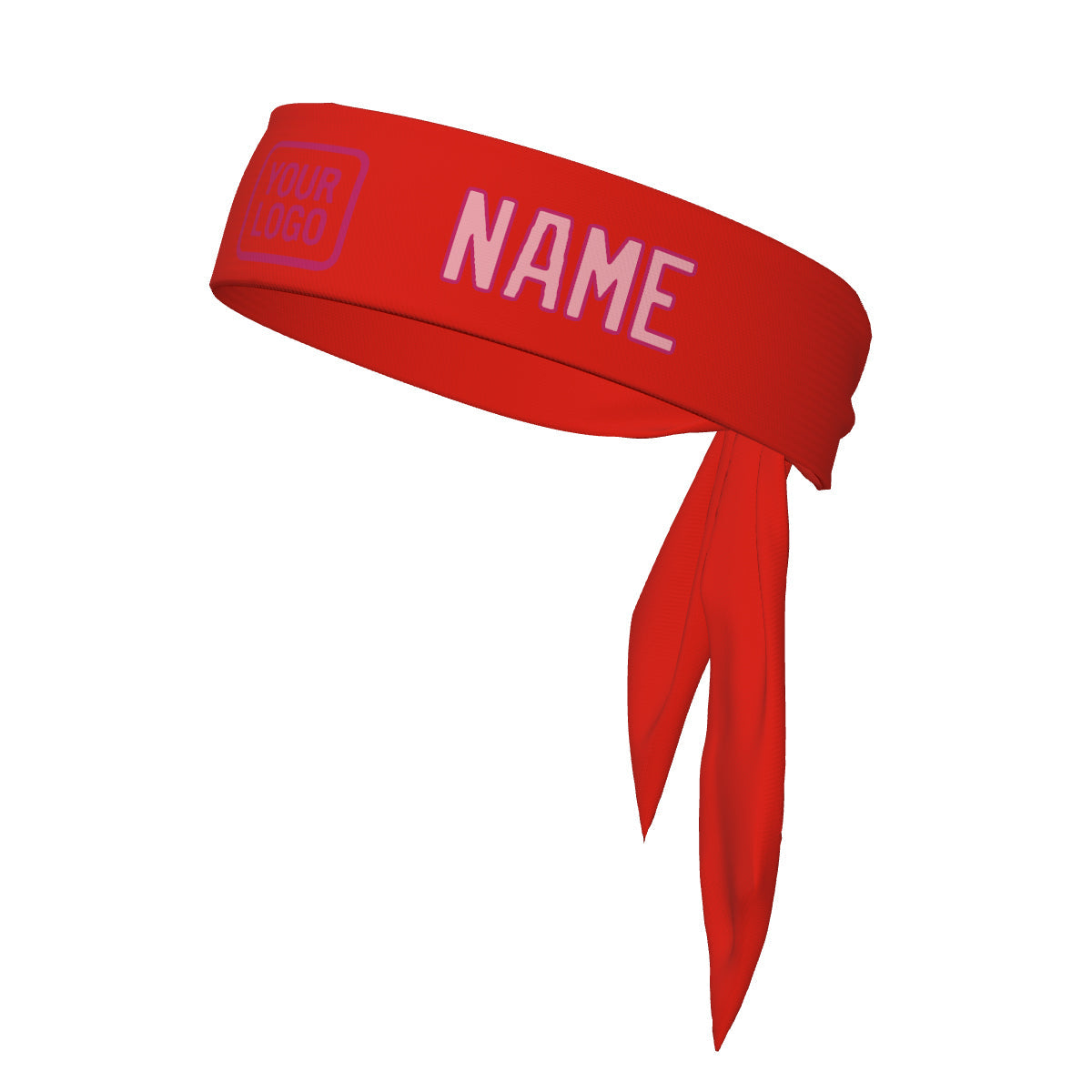 Custom Orange Red Light Pink Headband