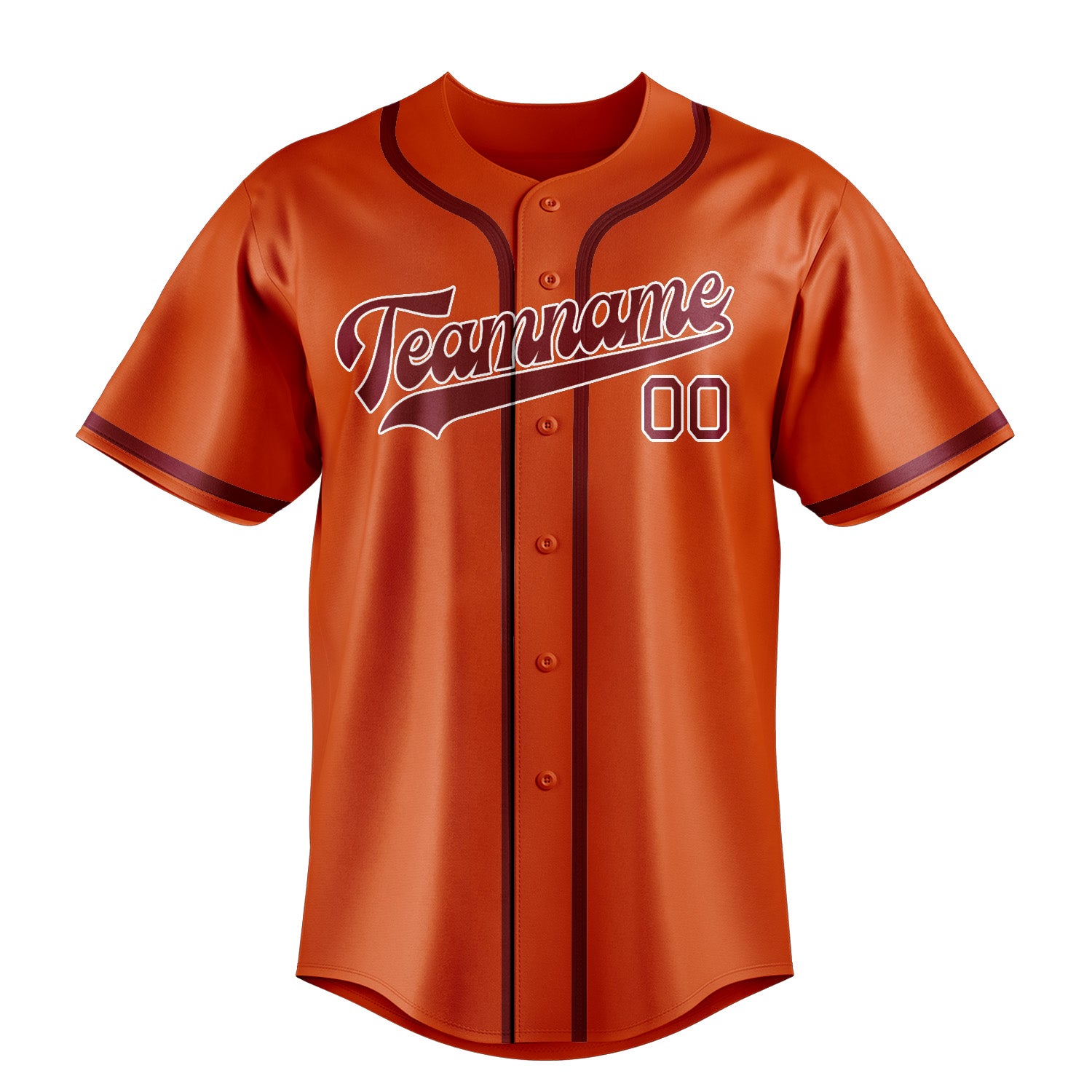 Custom Orange Red Crimson Red Baseball Jersey