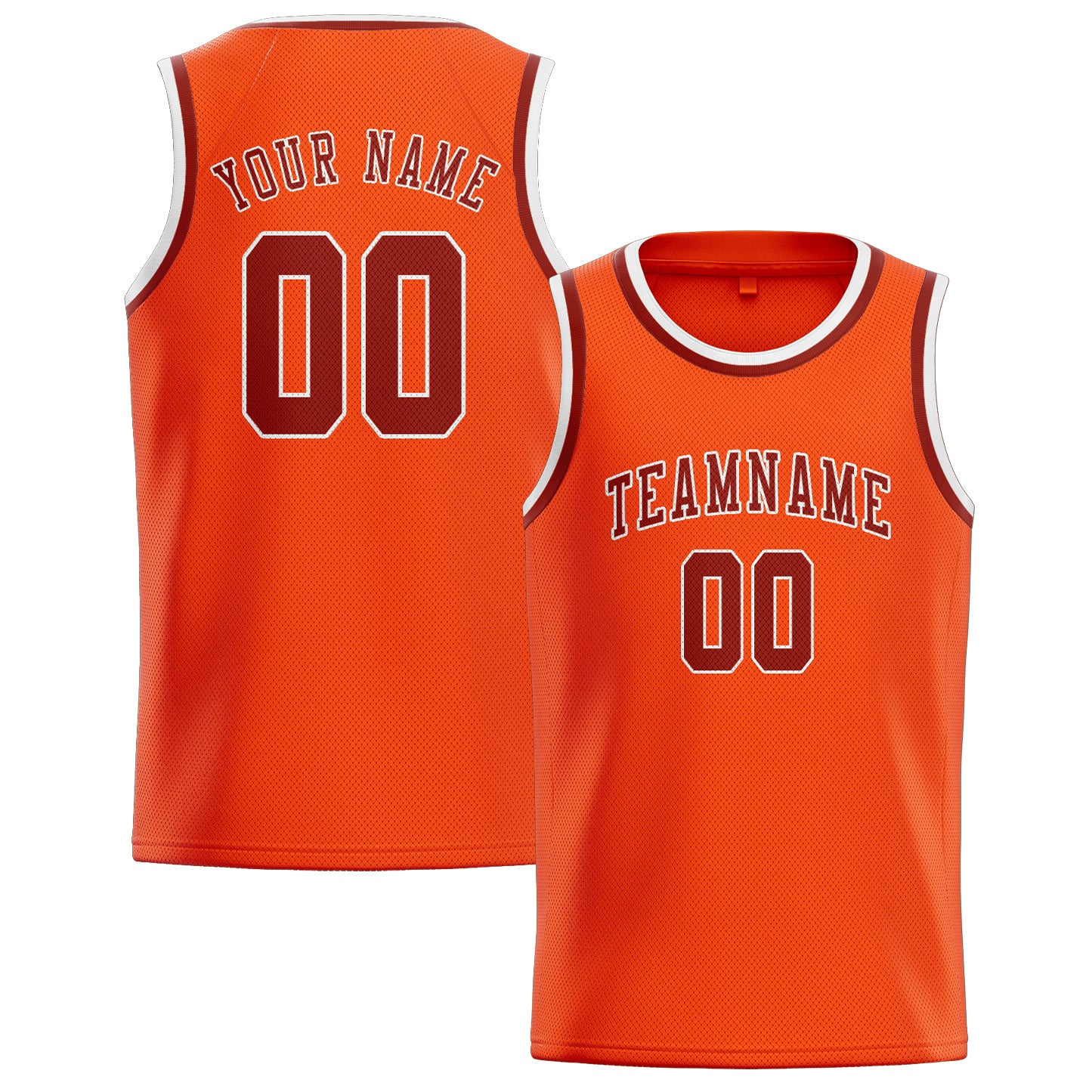 Custom Orange Red Coral Red Basketball Jersey
