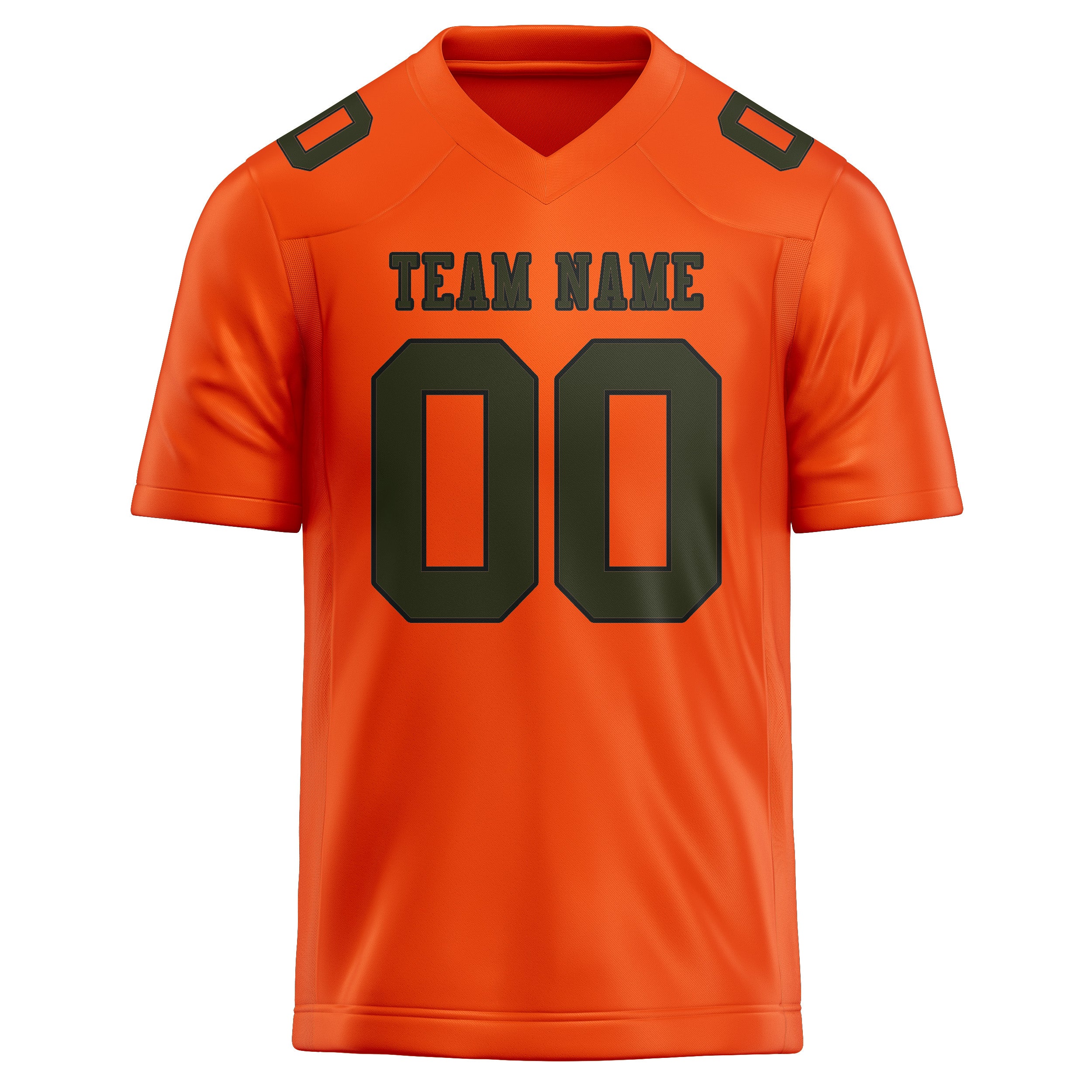 Custom Orange Red Olive Football Jersey