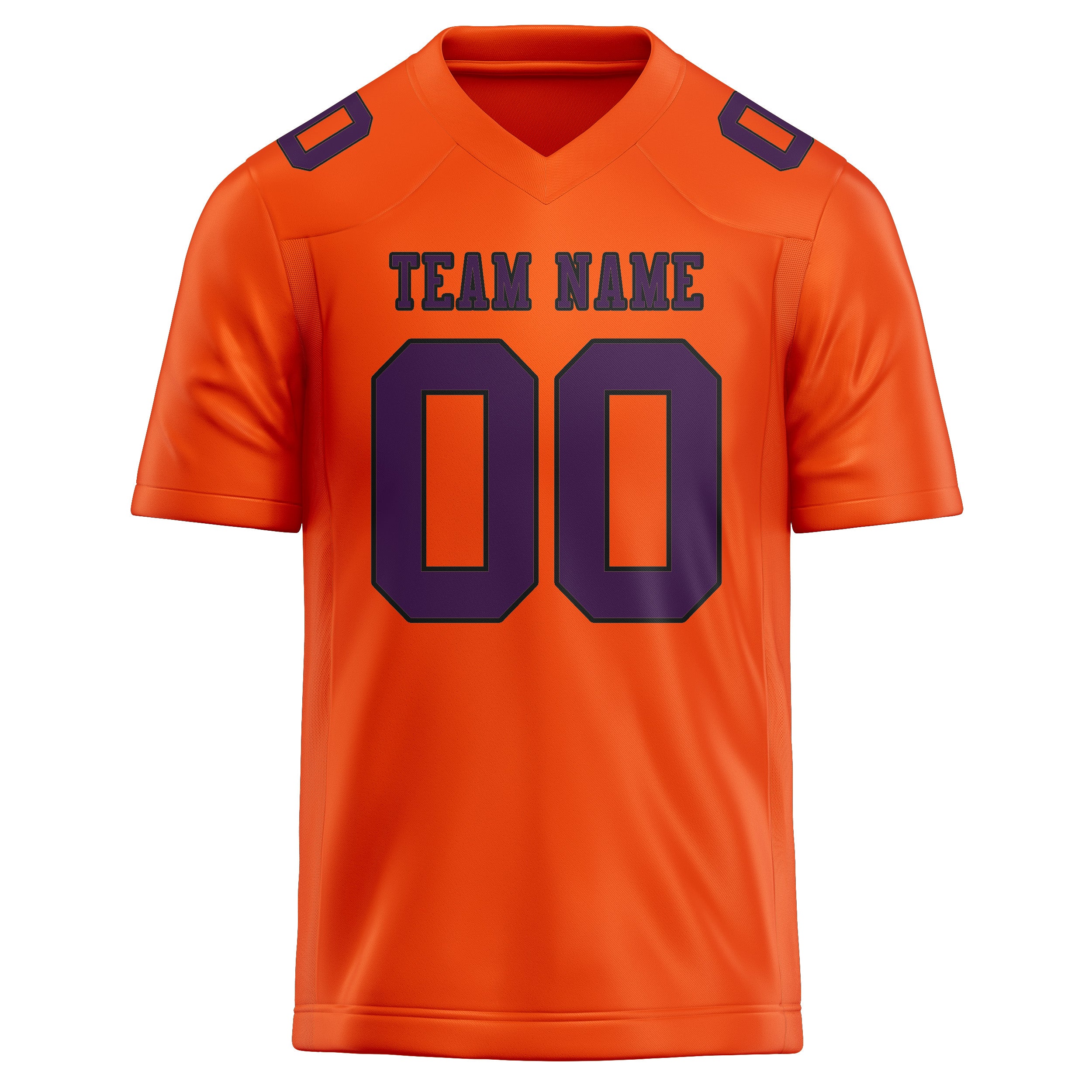 Custom Orange Red Purple Football Jersey