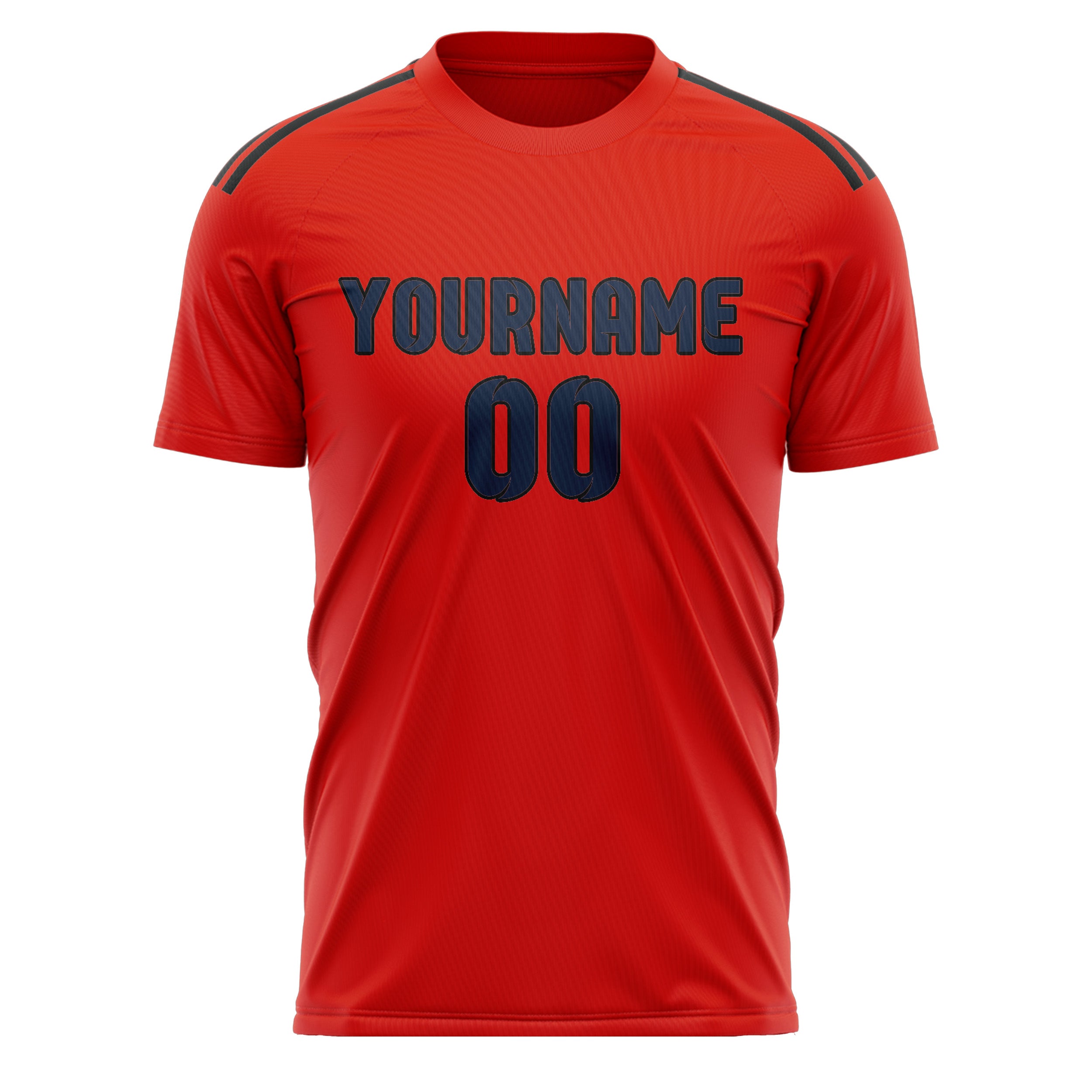 Custom Orange Red Blue Soccer Jersey