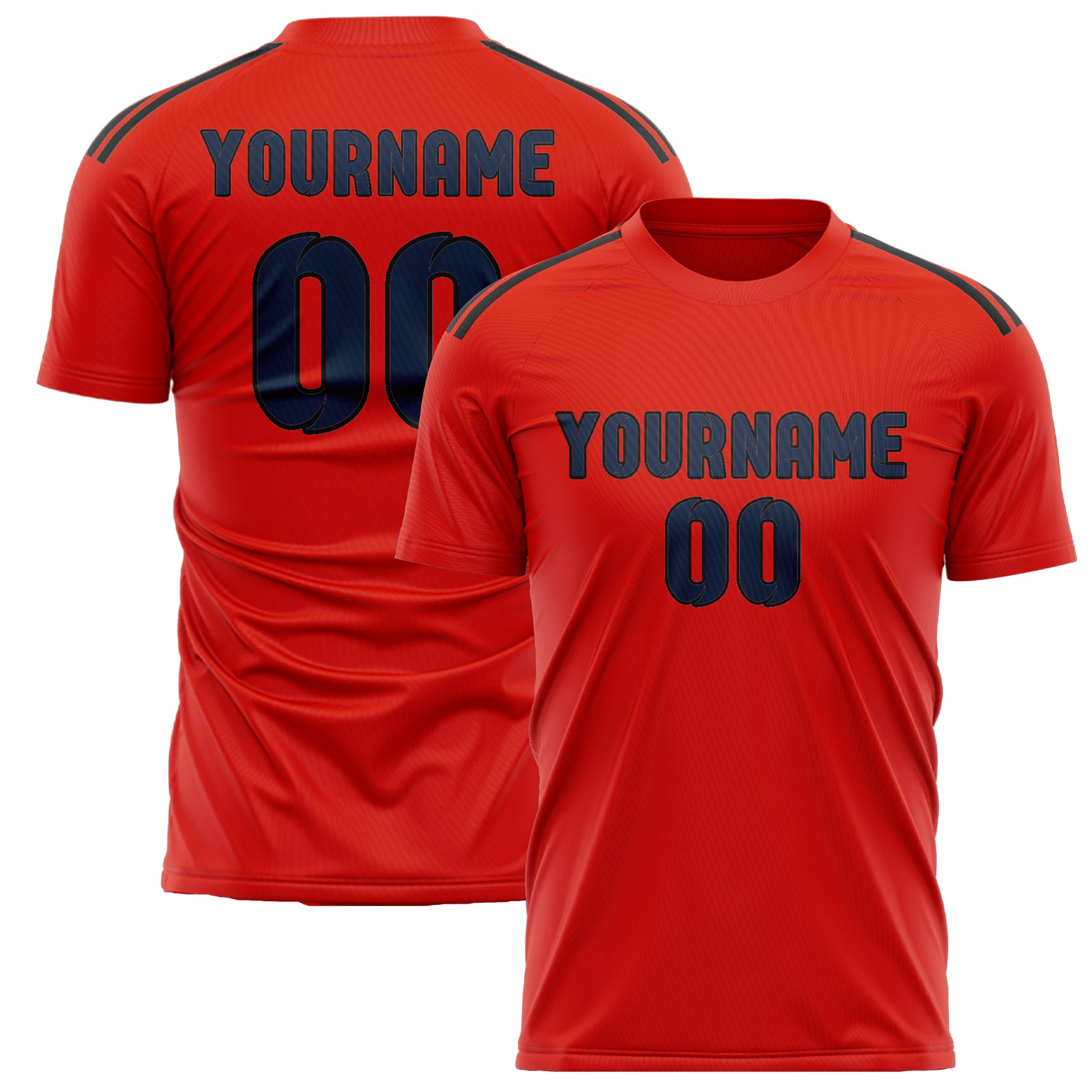 Custom Orange Red Blue Soccer Jersey