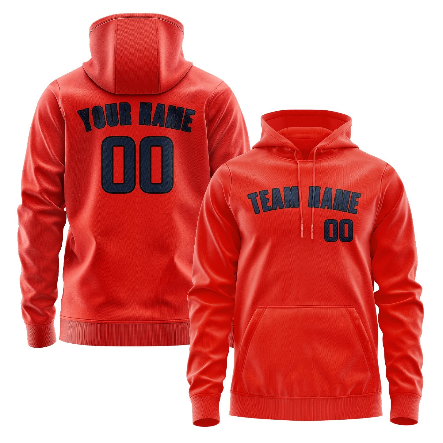 Custom Orange Red Blue Hoodie