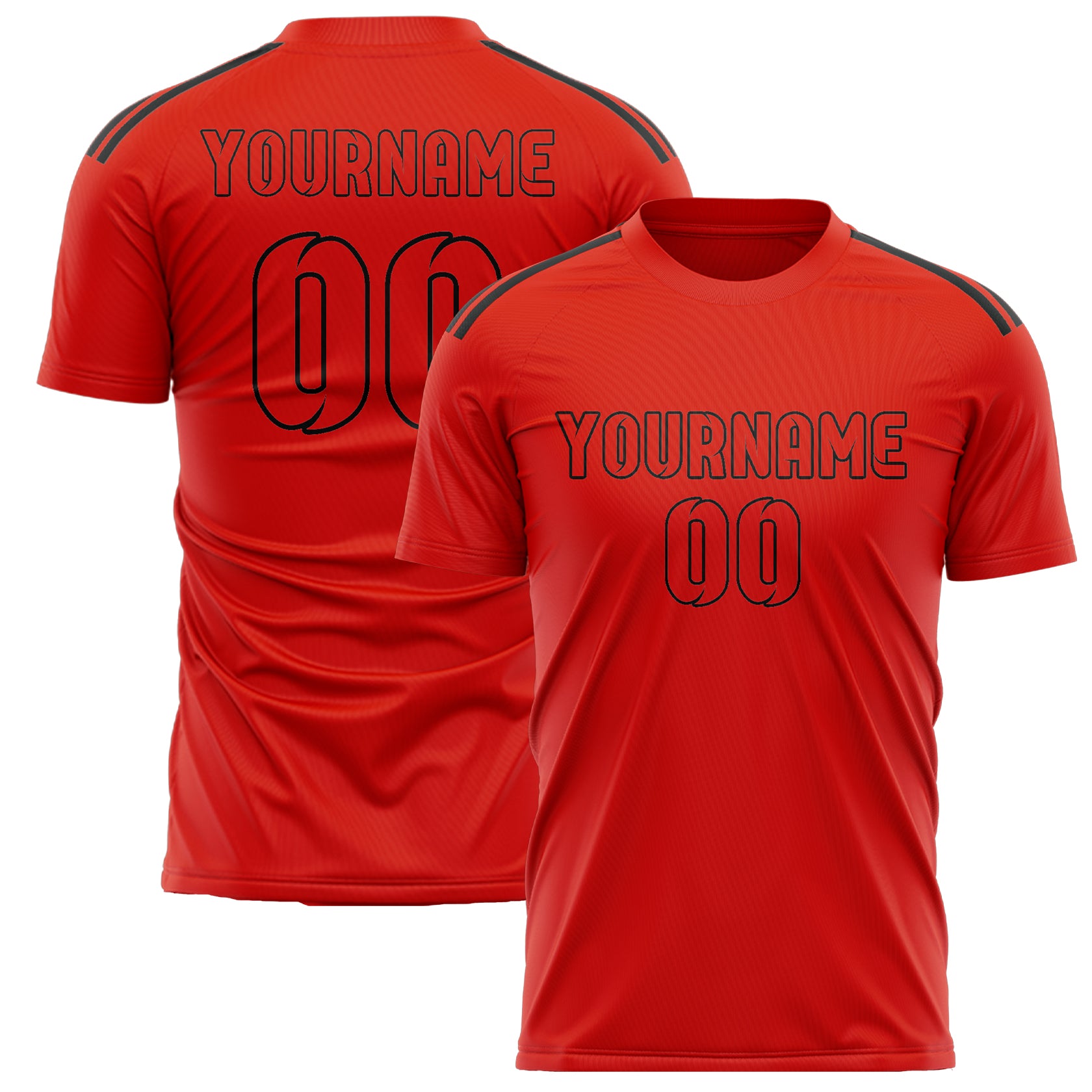 Custom Orange Red Orange Red Soccer Jersey