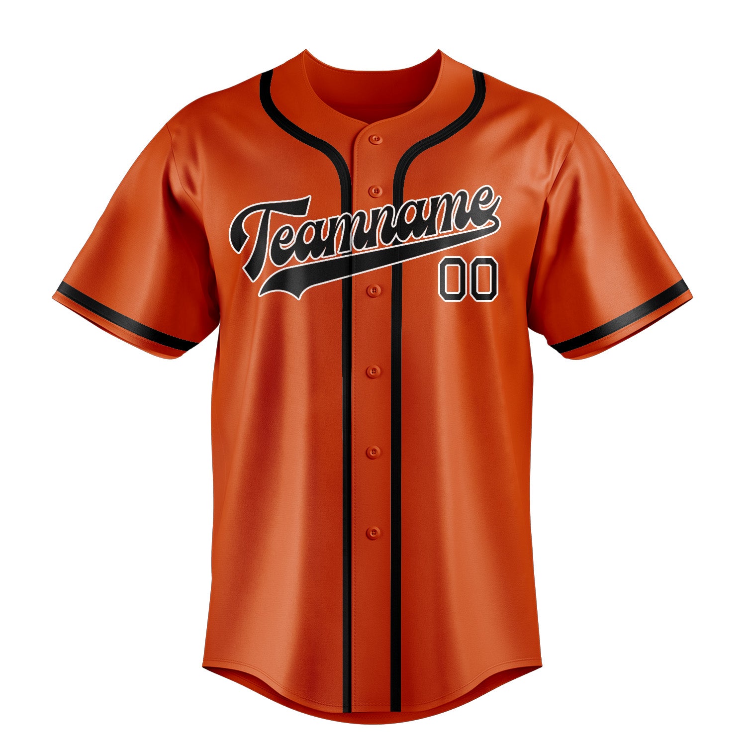 Custom Orange Red Black Baseball Jersey