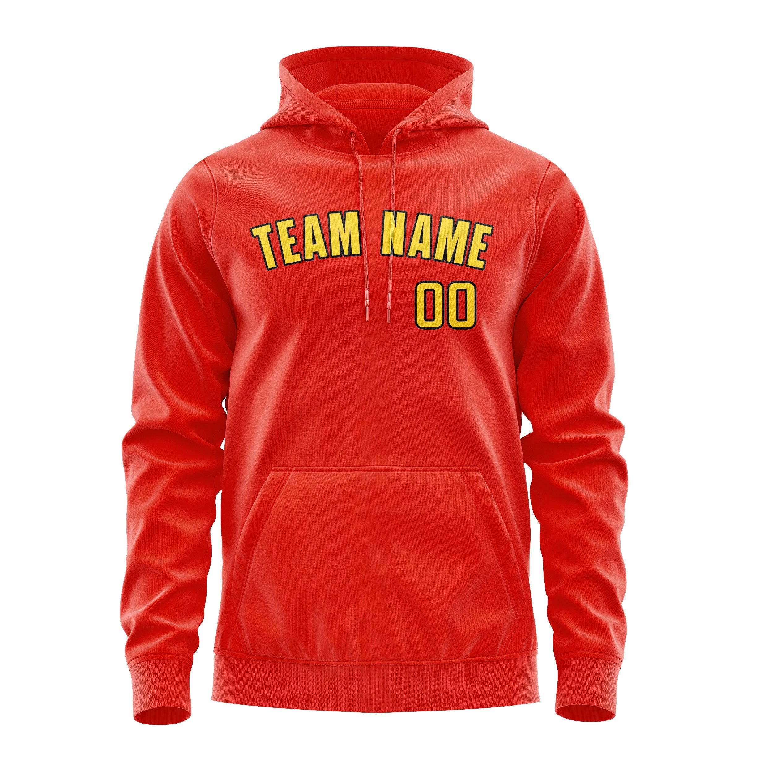 Custom Orange Red Gold Hoodie