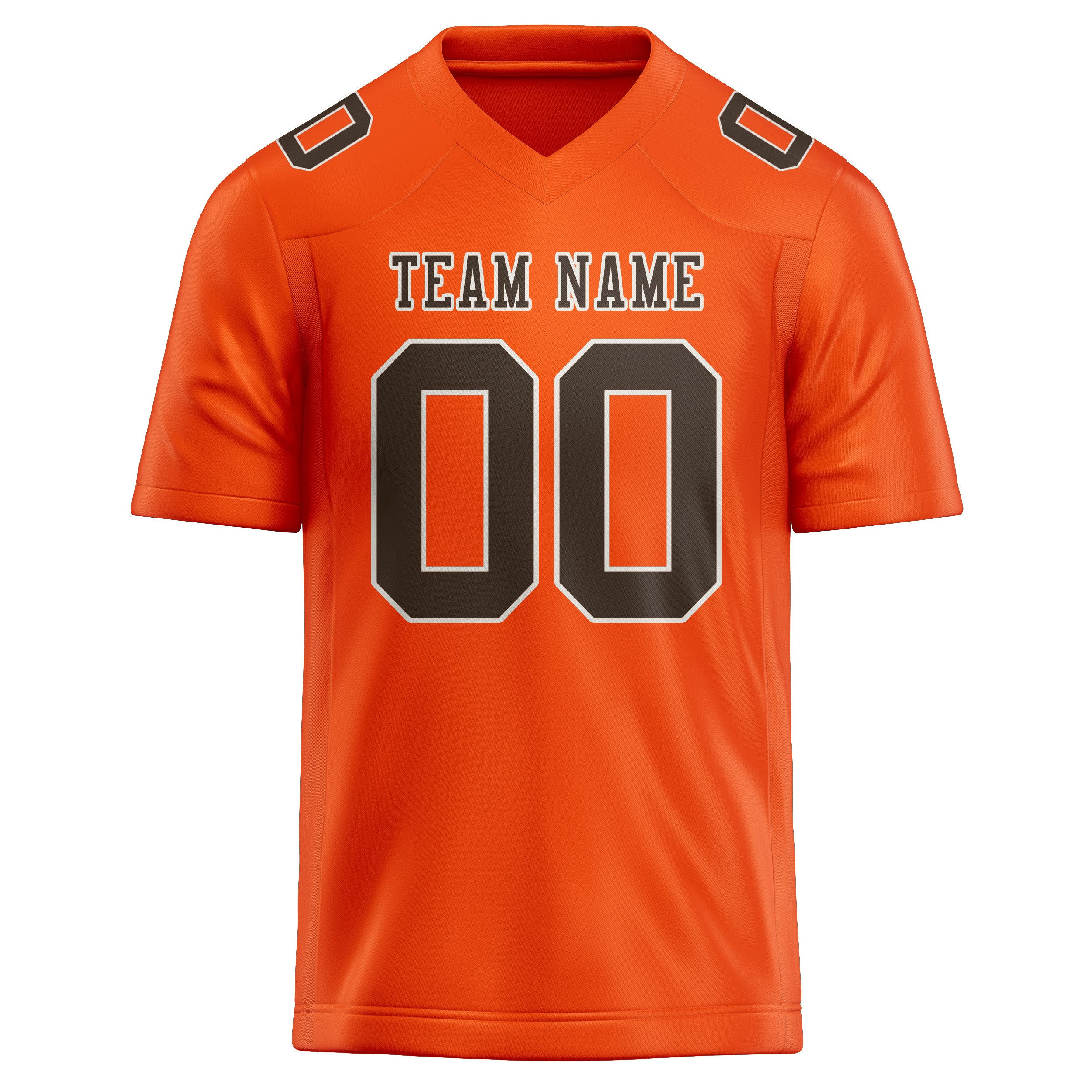 Custom Orange Red Brown Football Jersey