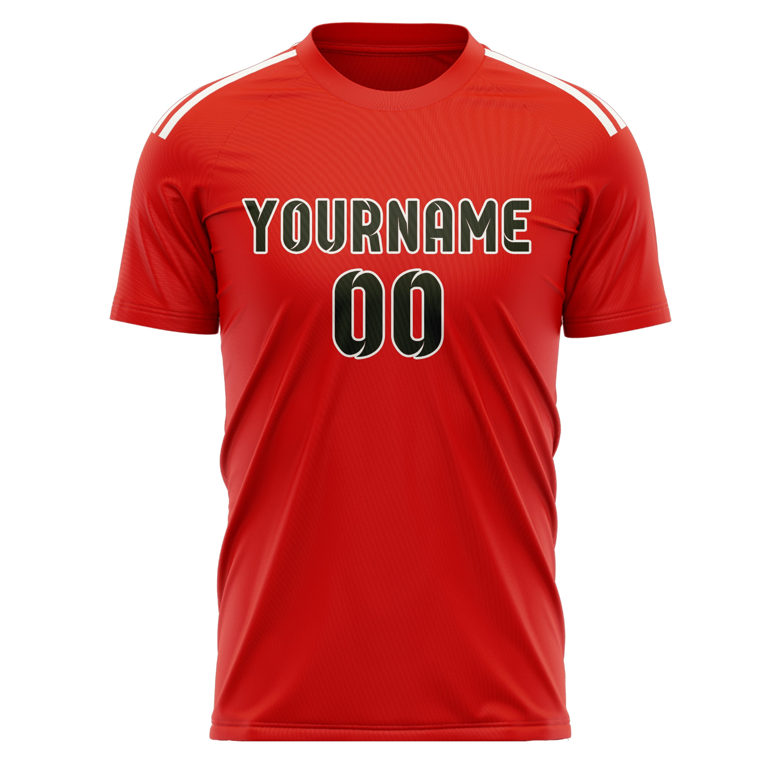 Custom Orange Red Olive Soccer Jersey
