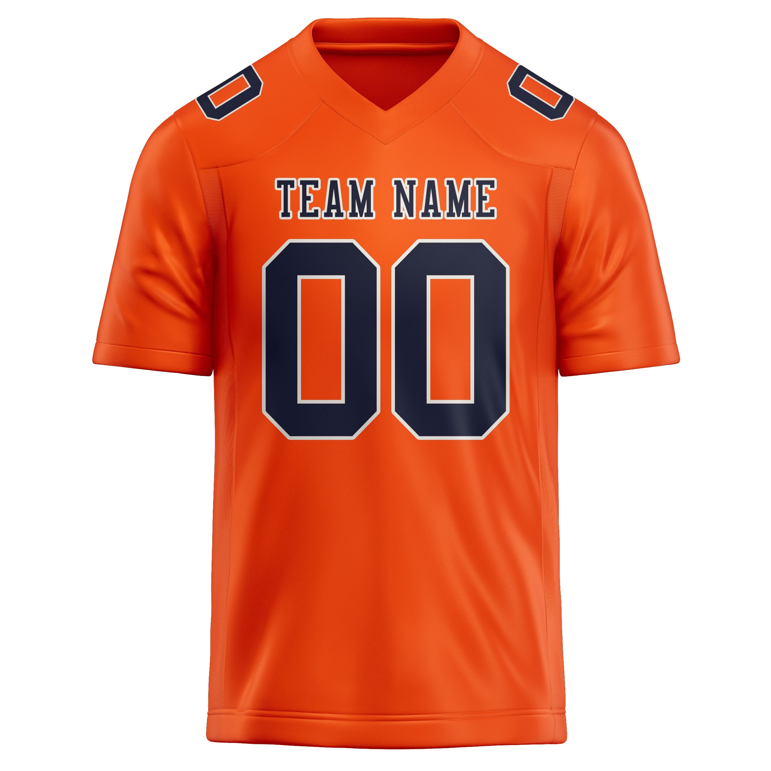 Custom Orange Red Navy Football Jersey