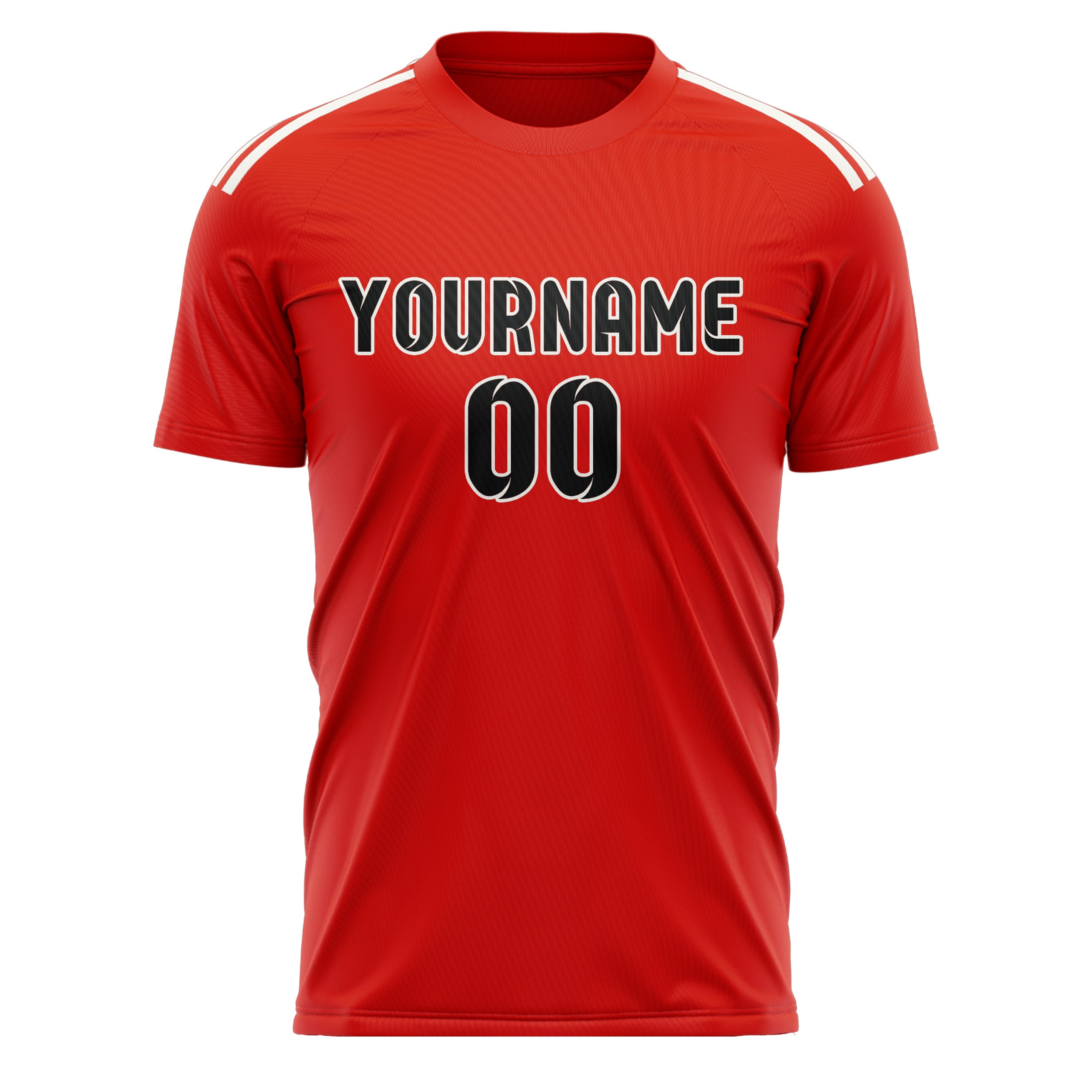 Custom Orange Red Black Soccer Jersey