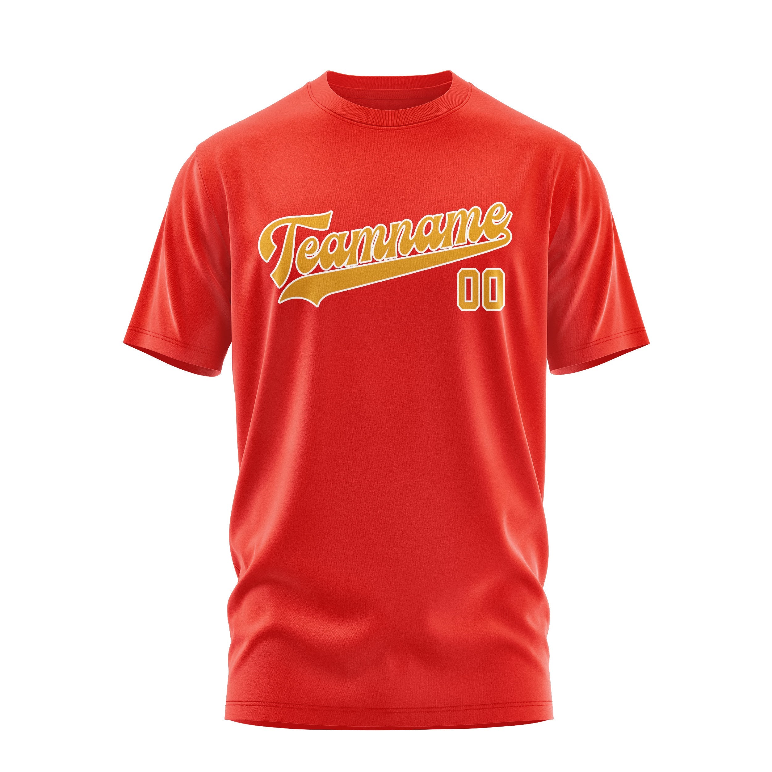 Custom Orange Red Yellow T-Shirt