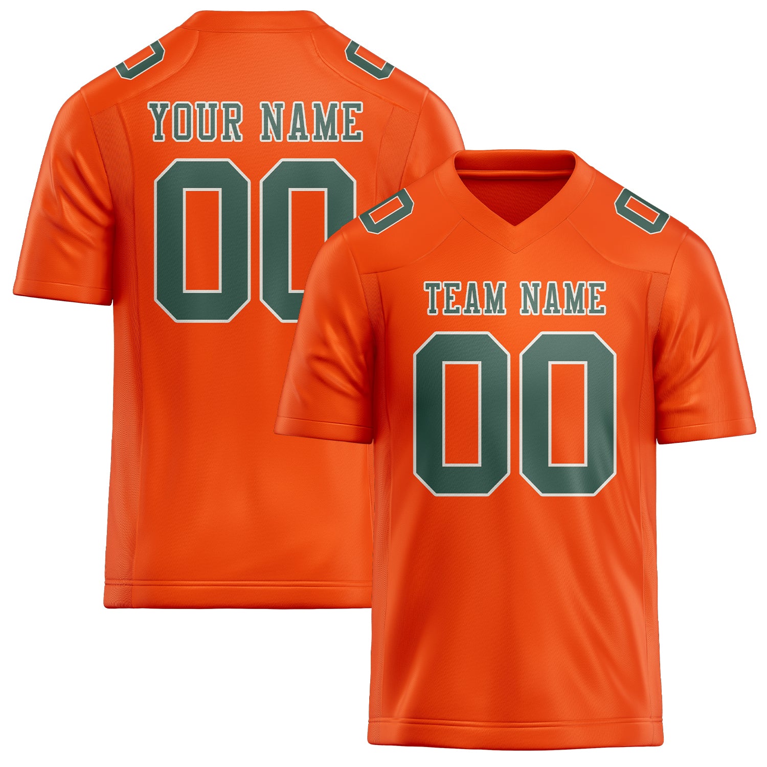 Custom Orange Red Blue Green Football Jersey