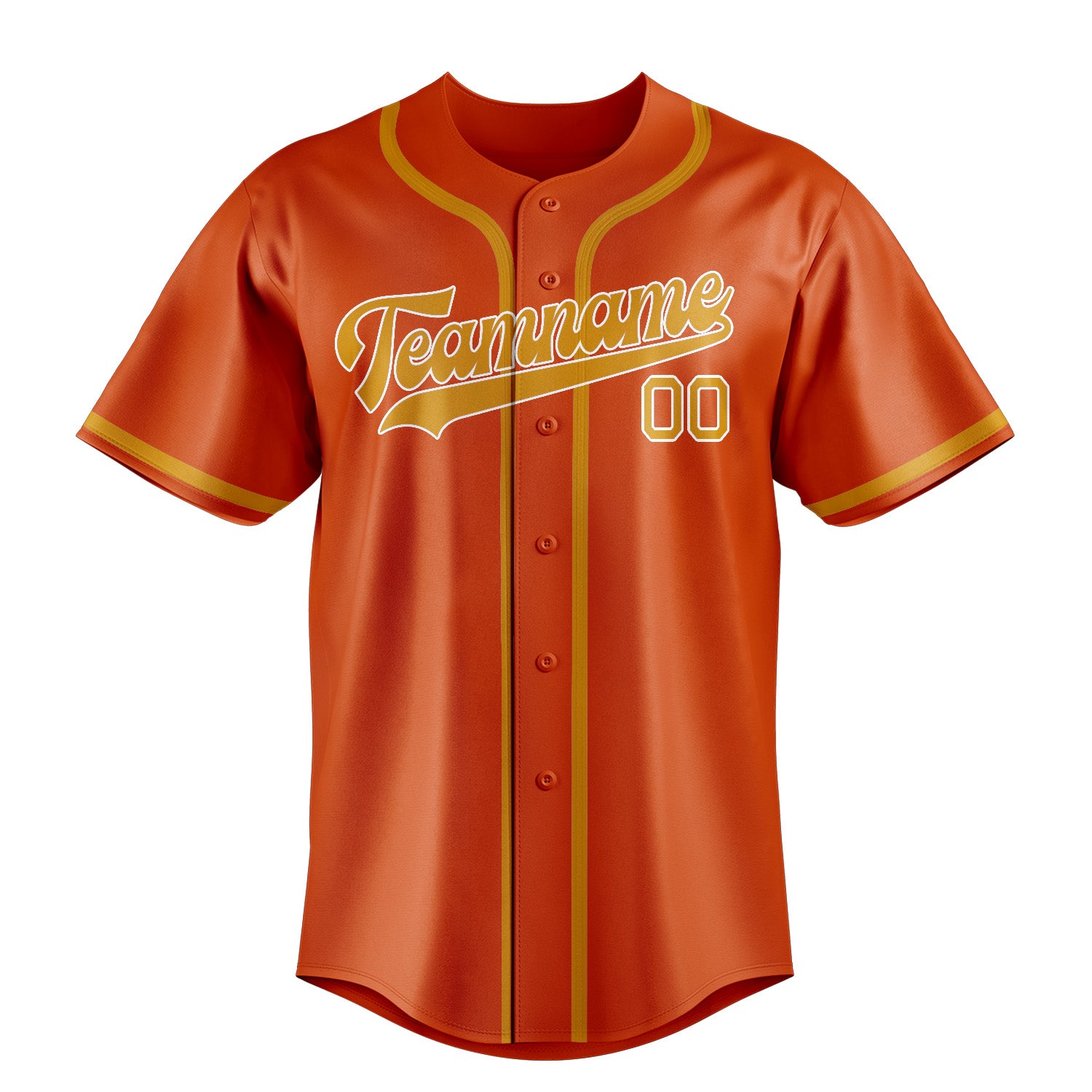 Custom Orange Red Yellow Baseball Jersey