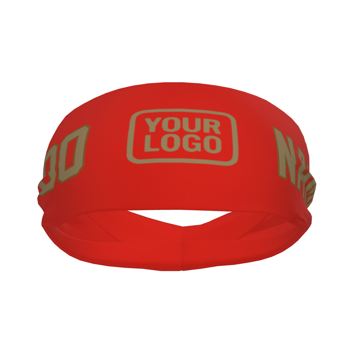 Custom Orange Red Light Khaki Sports headband
