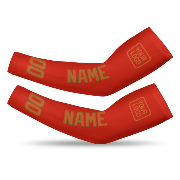 Custom Orange Red Orange Arm Sleeve