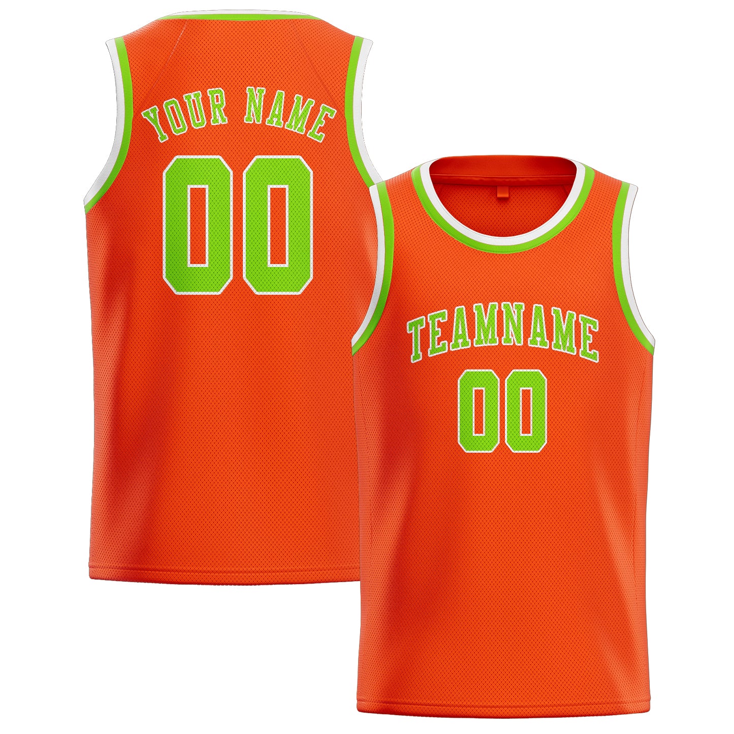 Custom Orange Red Emerald Green Basketball Jersey