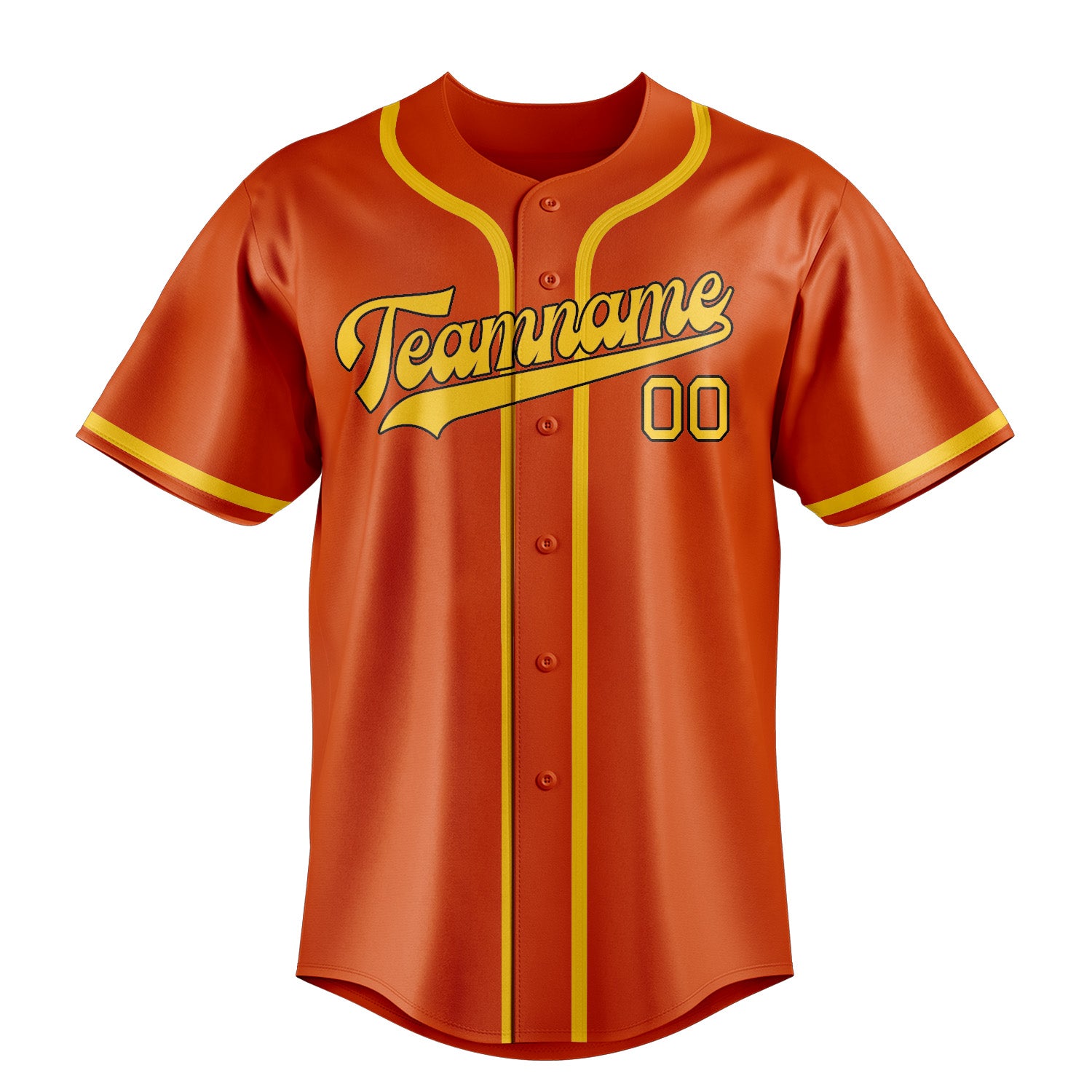 Custom Orange Red Gold Baseball Jersey