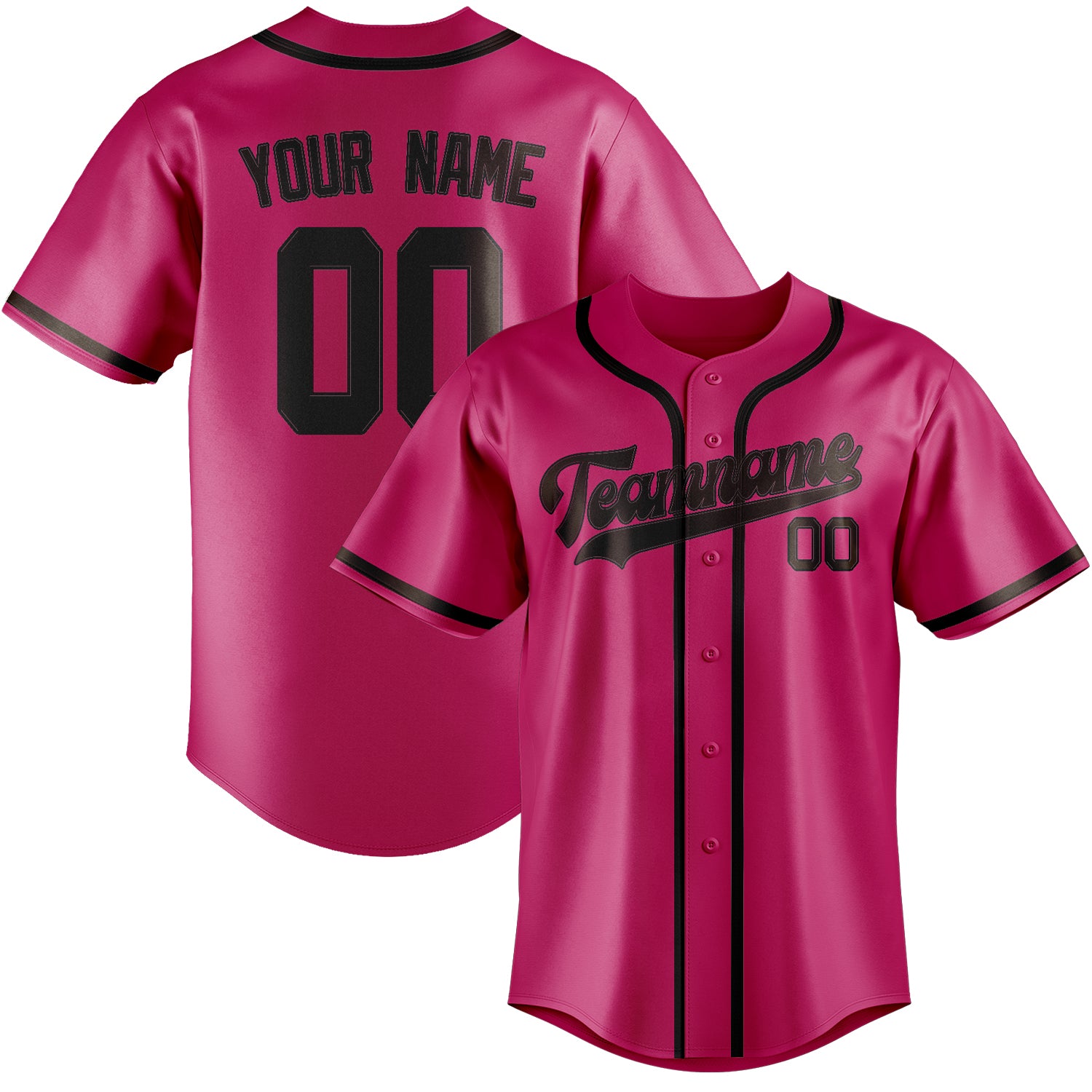 Custom Pink Brown Baseball Jersey