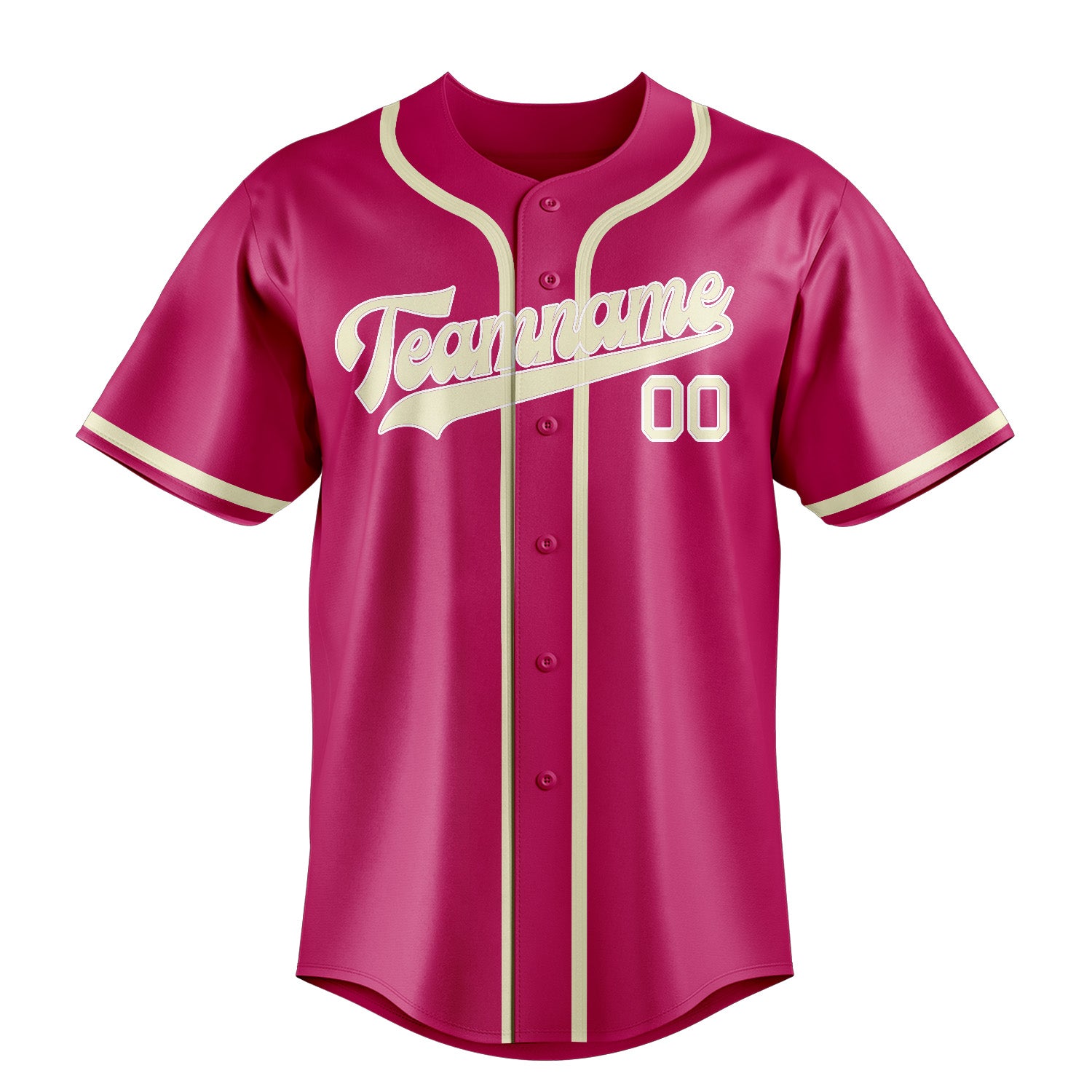 Custom Pink Cream Baseball Jersey