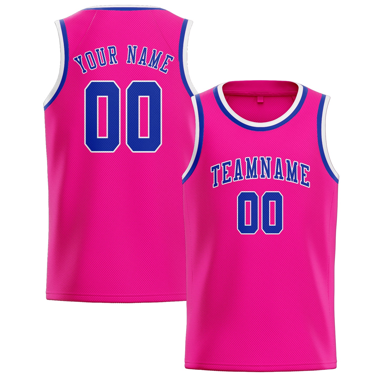 Custom Pink Sky Blue Basketball Jersey