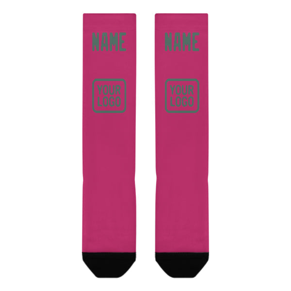 Custom Pink Blue Green Knee-High Sock