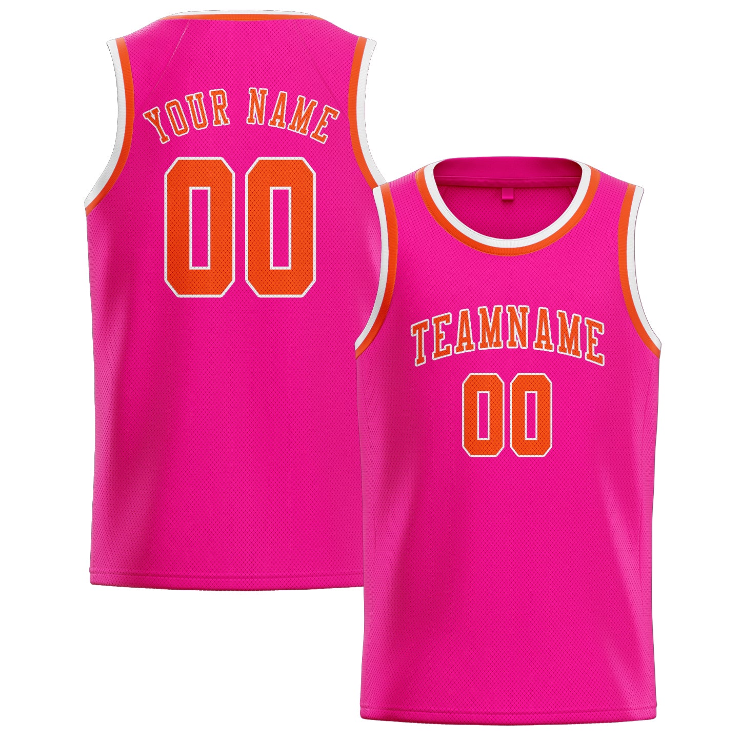 Custom Pink Orange Red Basketball Jersey