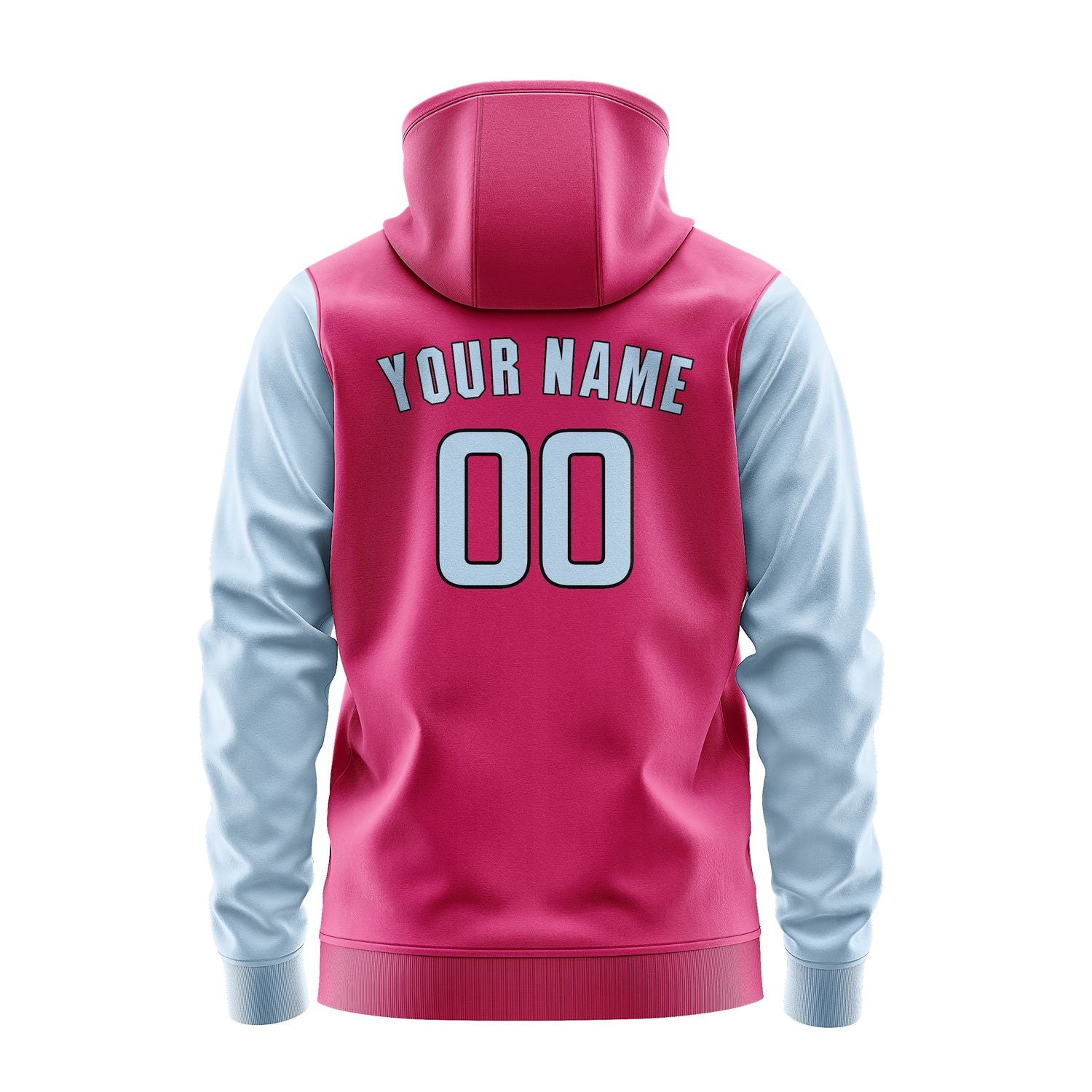 Custom Pink Light Blue Hoodie 1313080813B31708