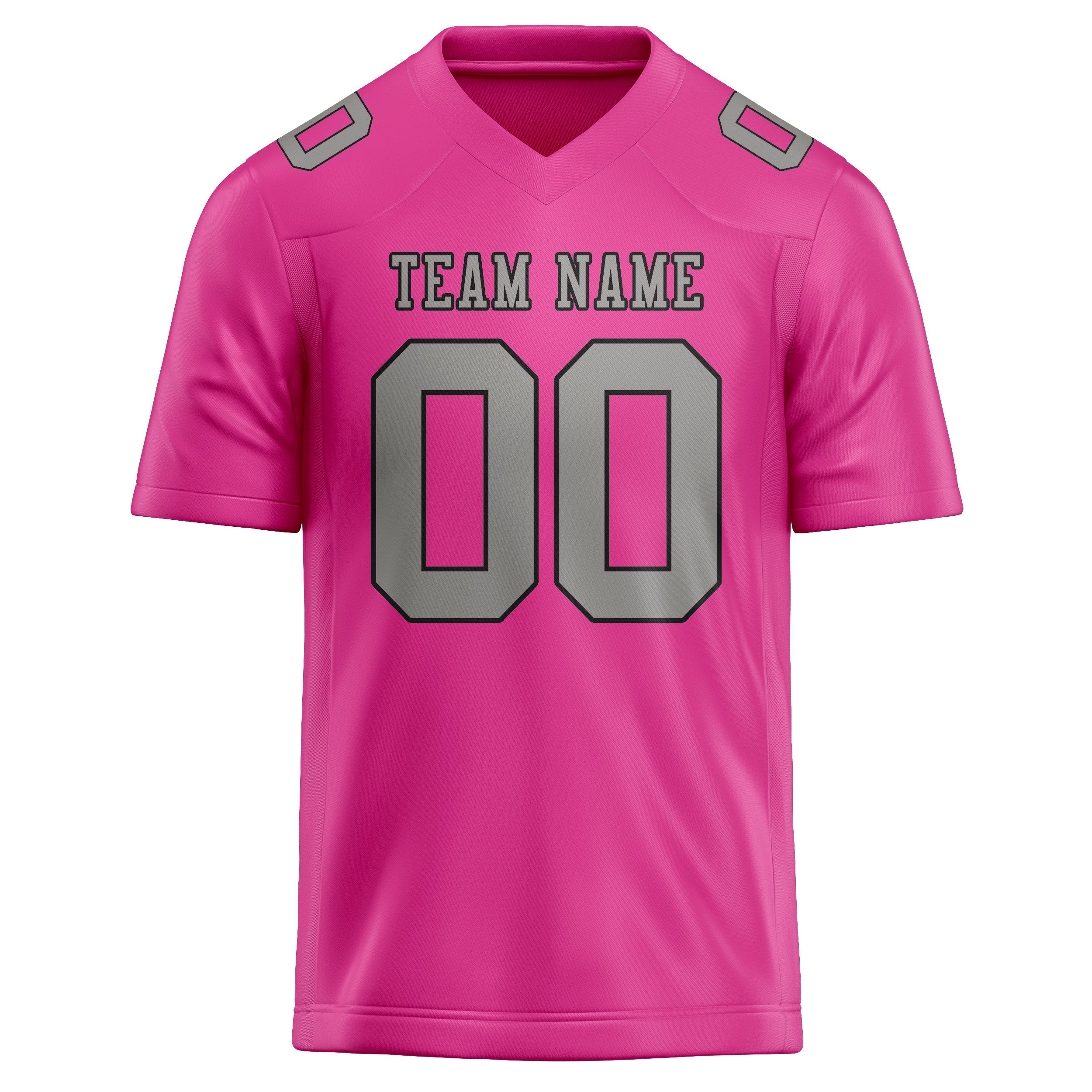 Custom Pink Gray Football Jersey