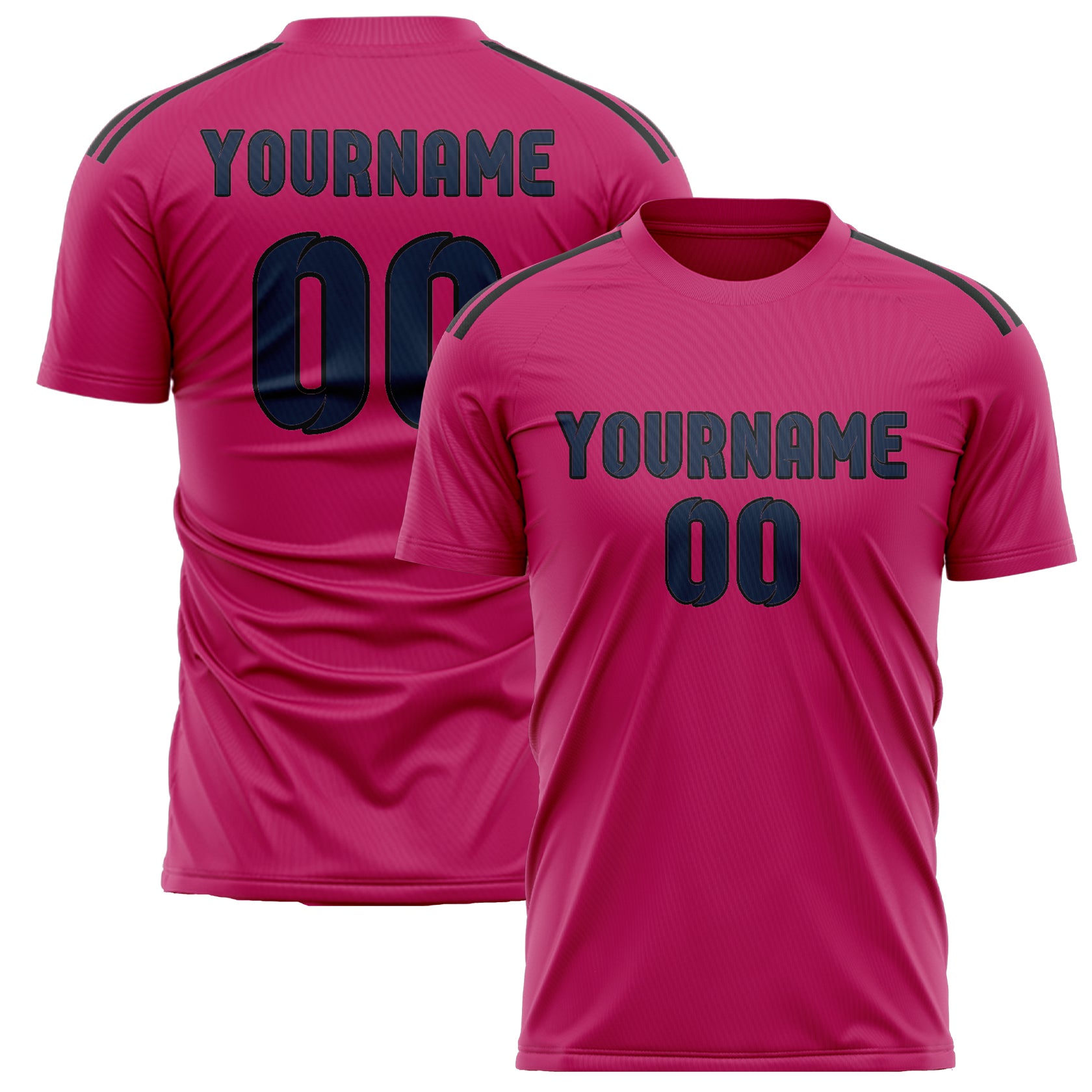 Custom Pink Blue Soccer Jersey