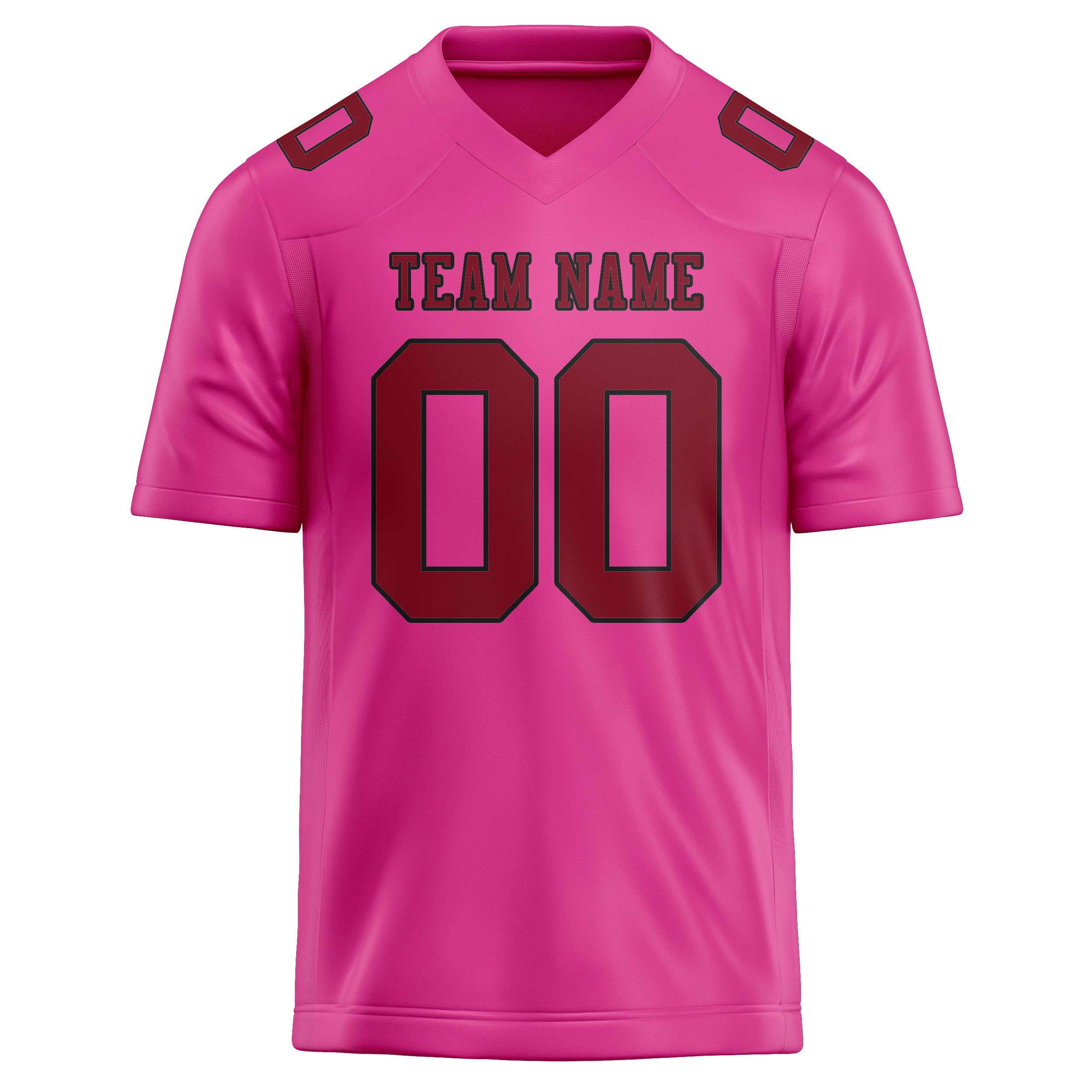 Custom Pink Crimson Red Football Jersey