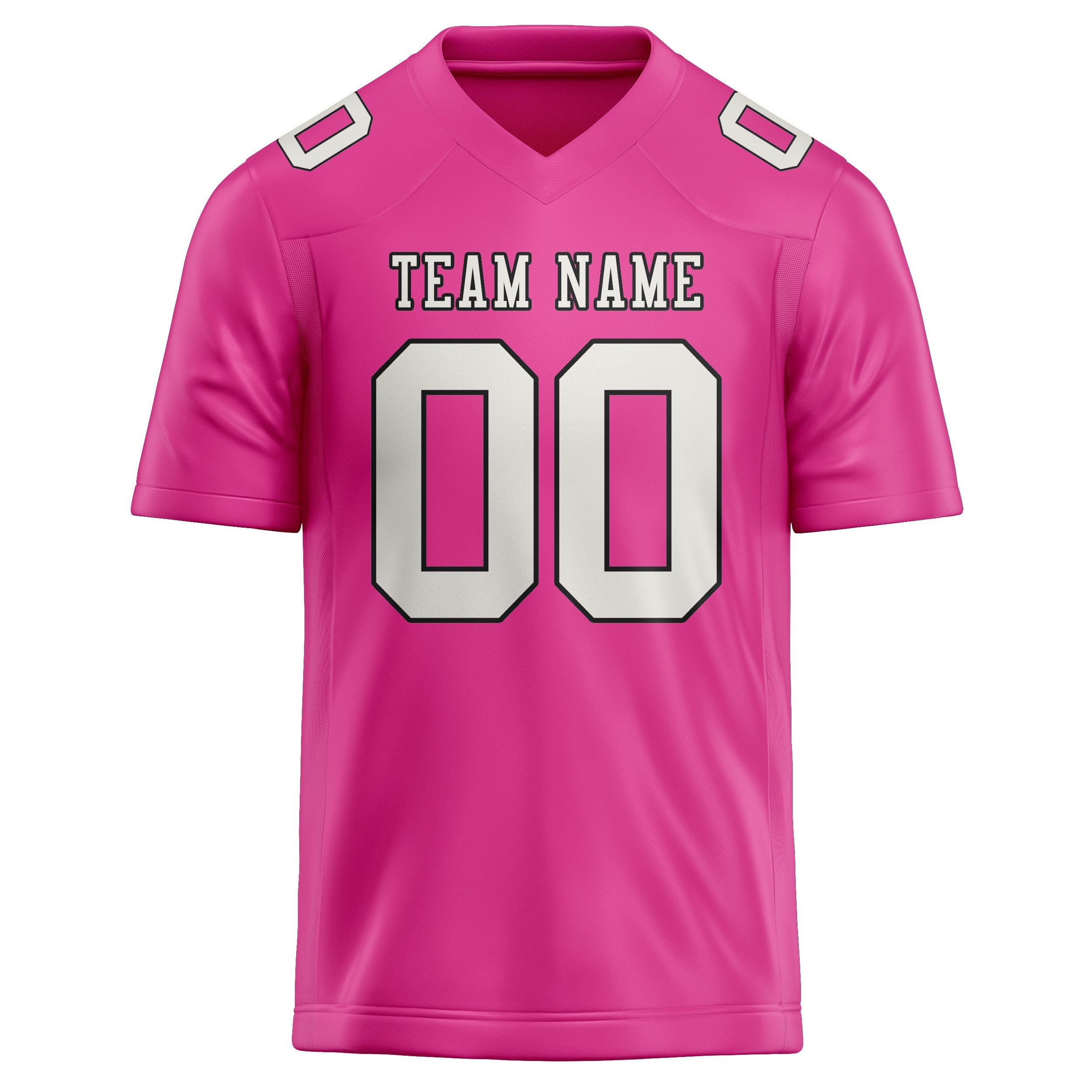 Custom Pink White Football Jersey
