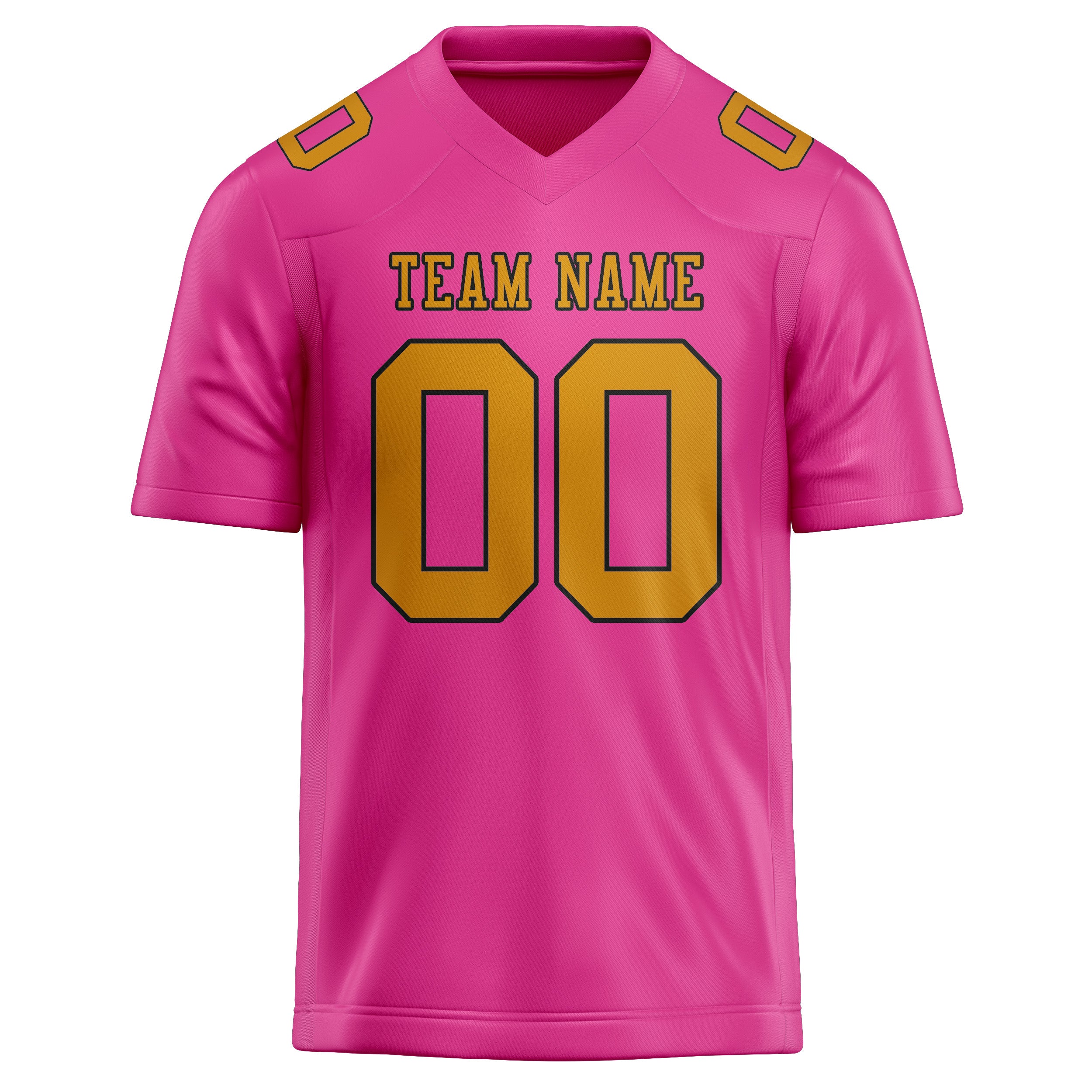 Custom Pink Yellow Football Jersey