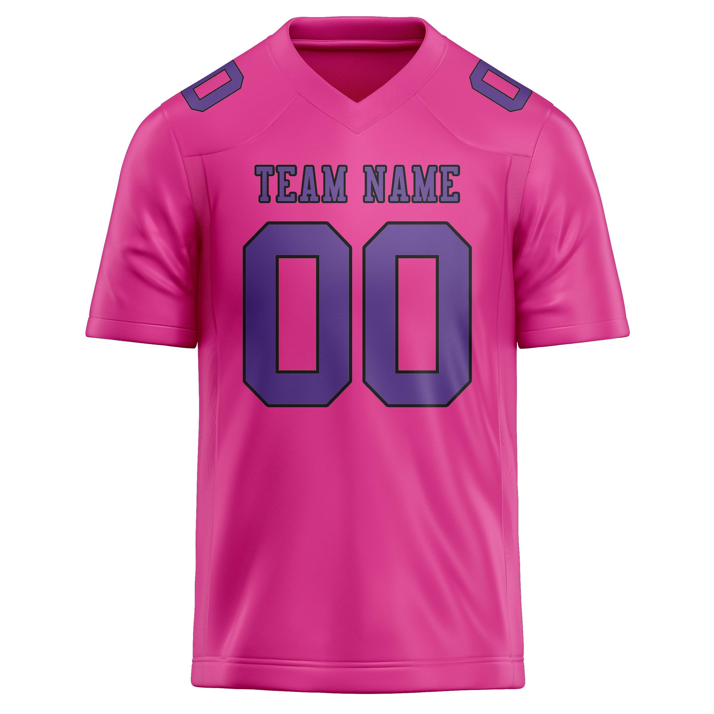 Custom Pink Light Purple Football Jersey