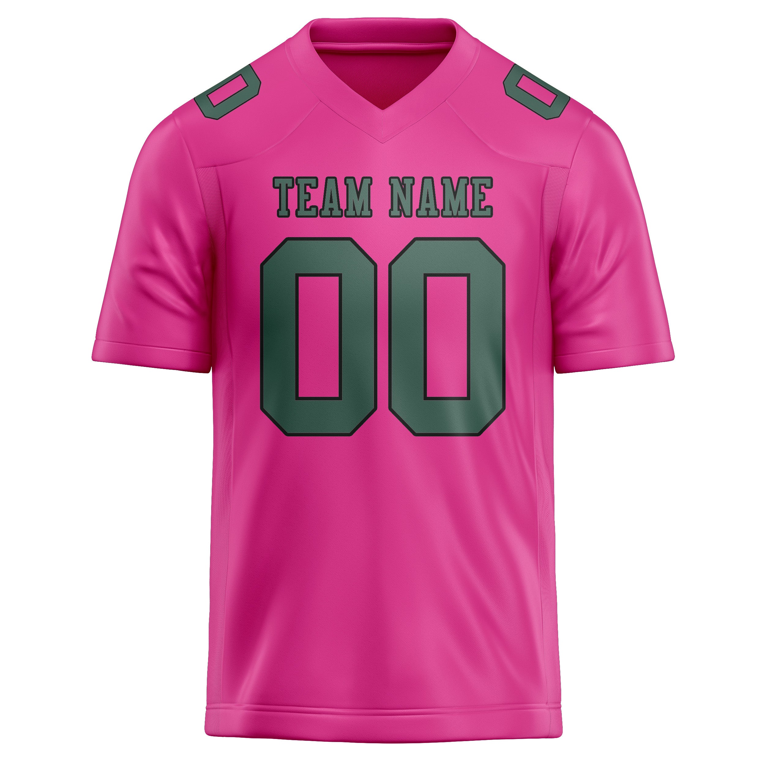 Custom Pink Blue Green Football Jersey