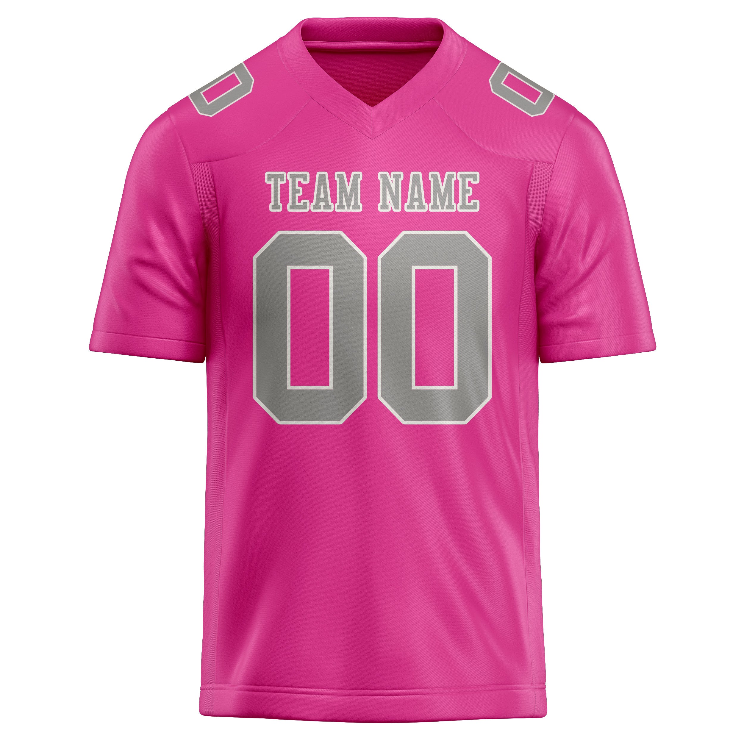 Custom Pink Gray Football Jersey