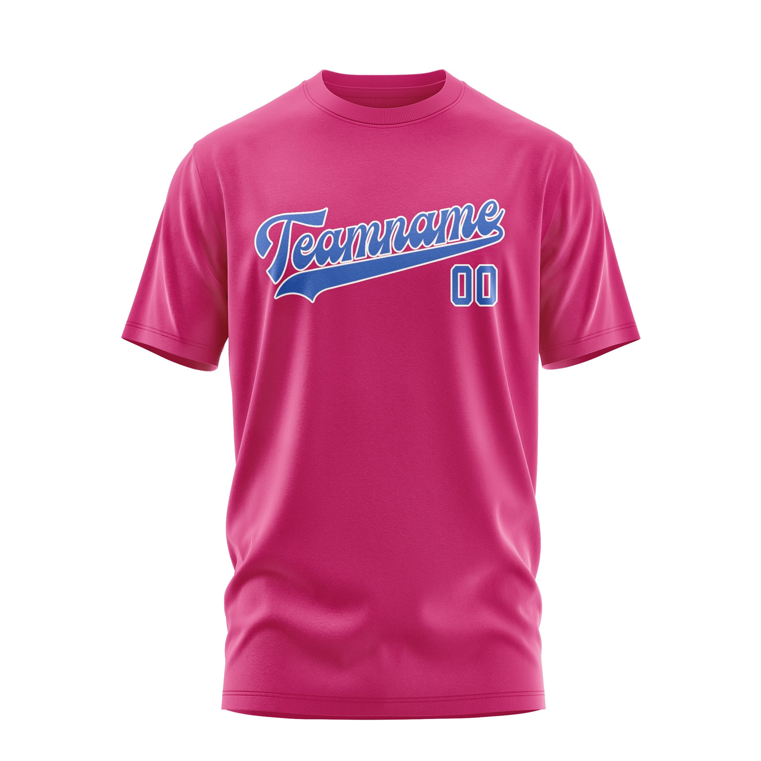 Custom Pink Sky Blue T-Shirt