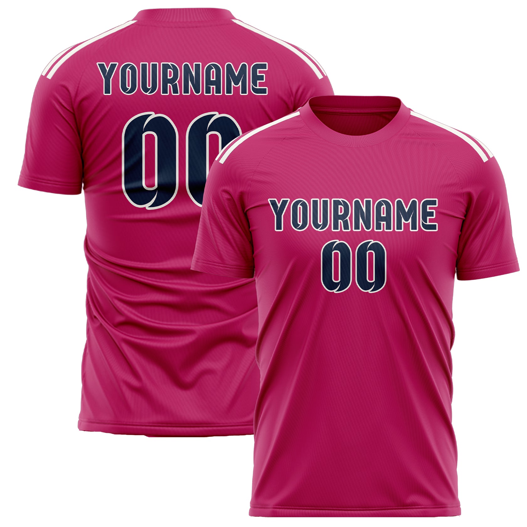 Custom Pink Blue Soccer Jersey