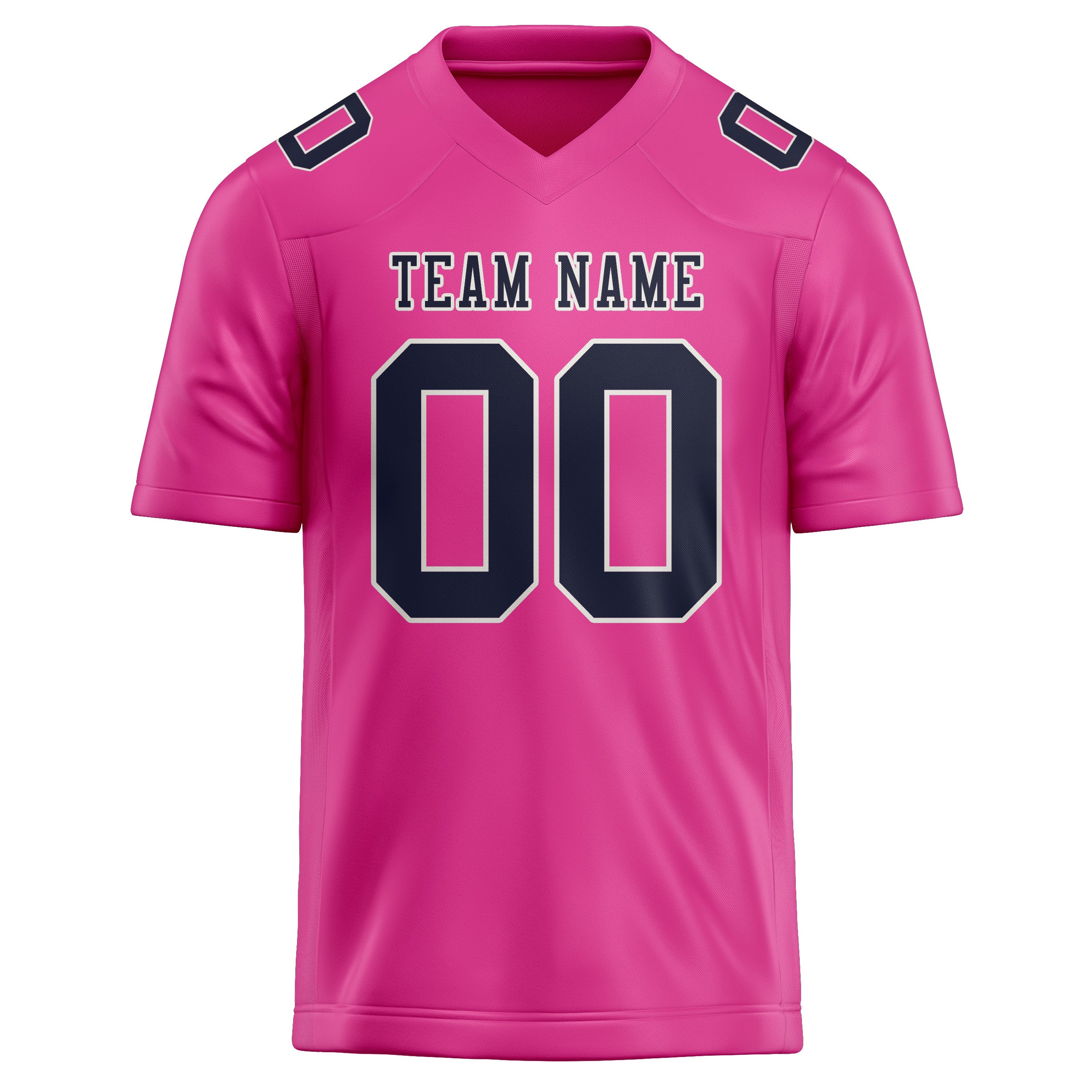 Custom Pink Navy Football Jersey