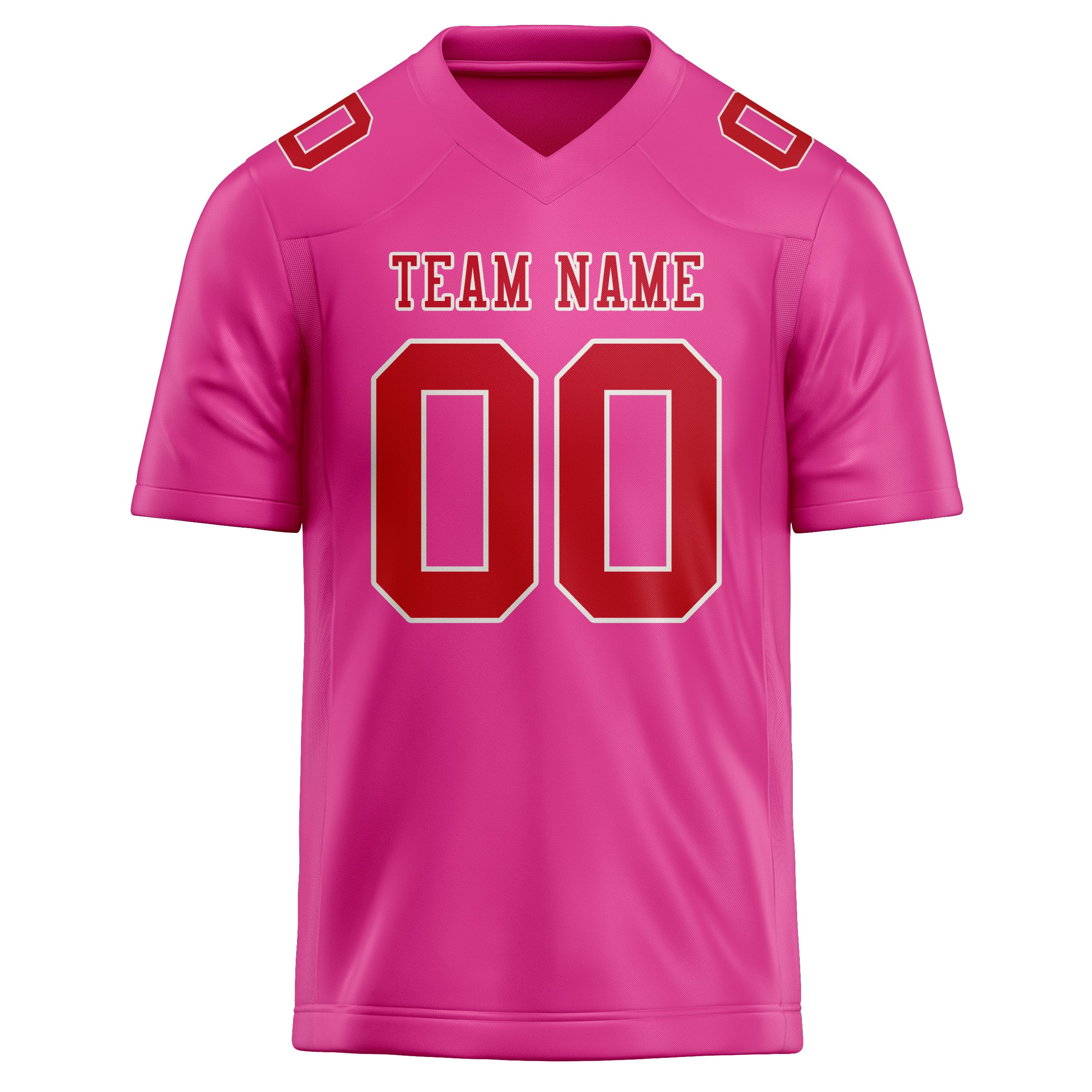 Custom Pink Red Football Jersey