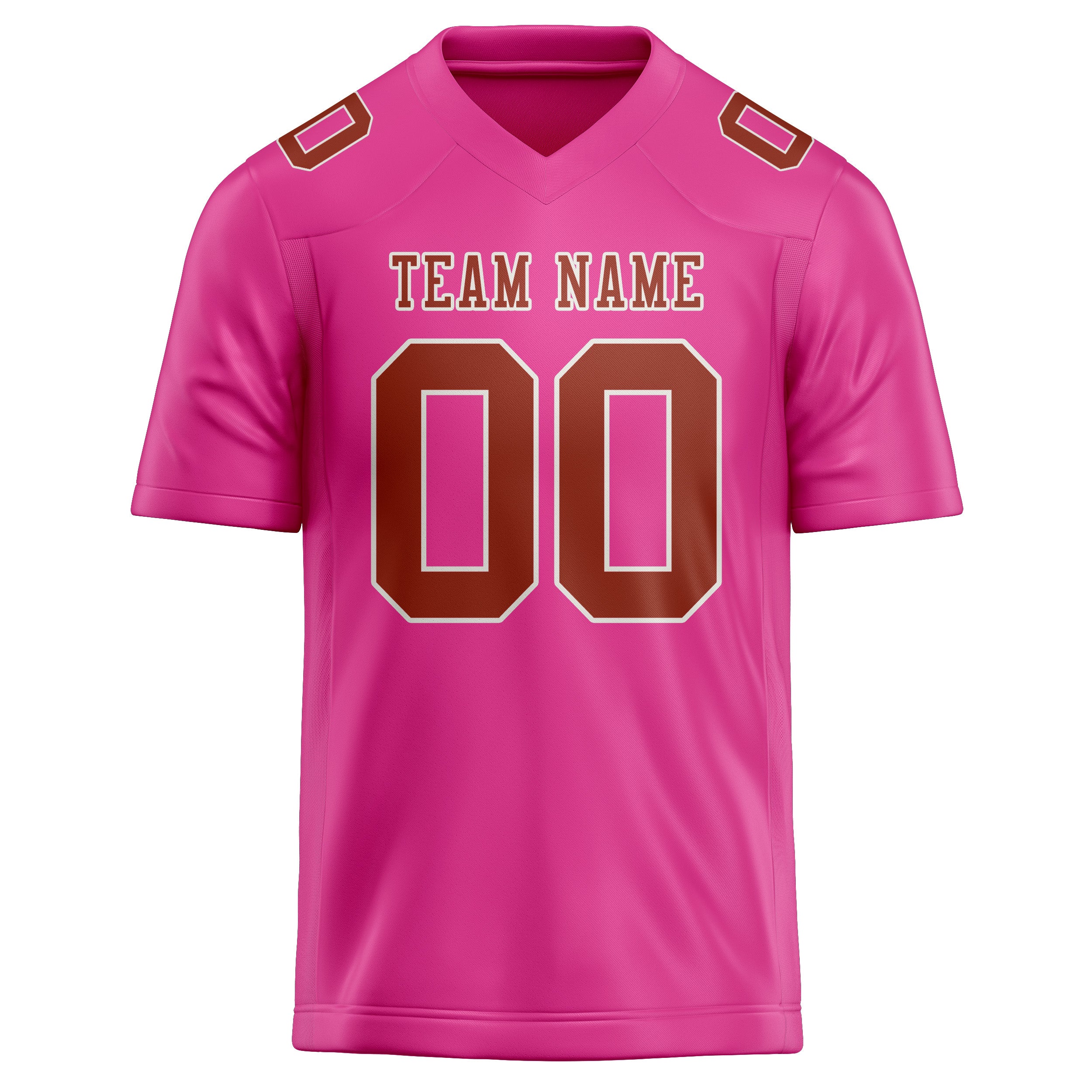Custom Pink Coral Red Football Jersey