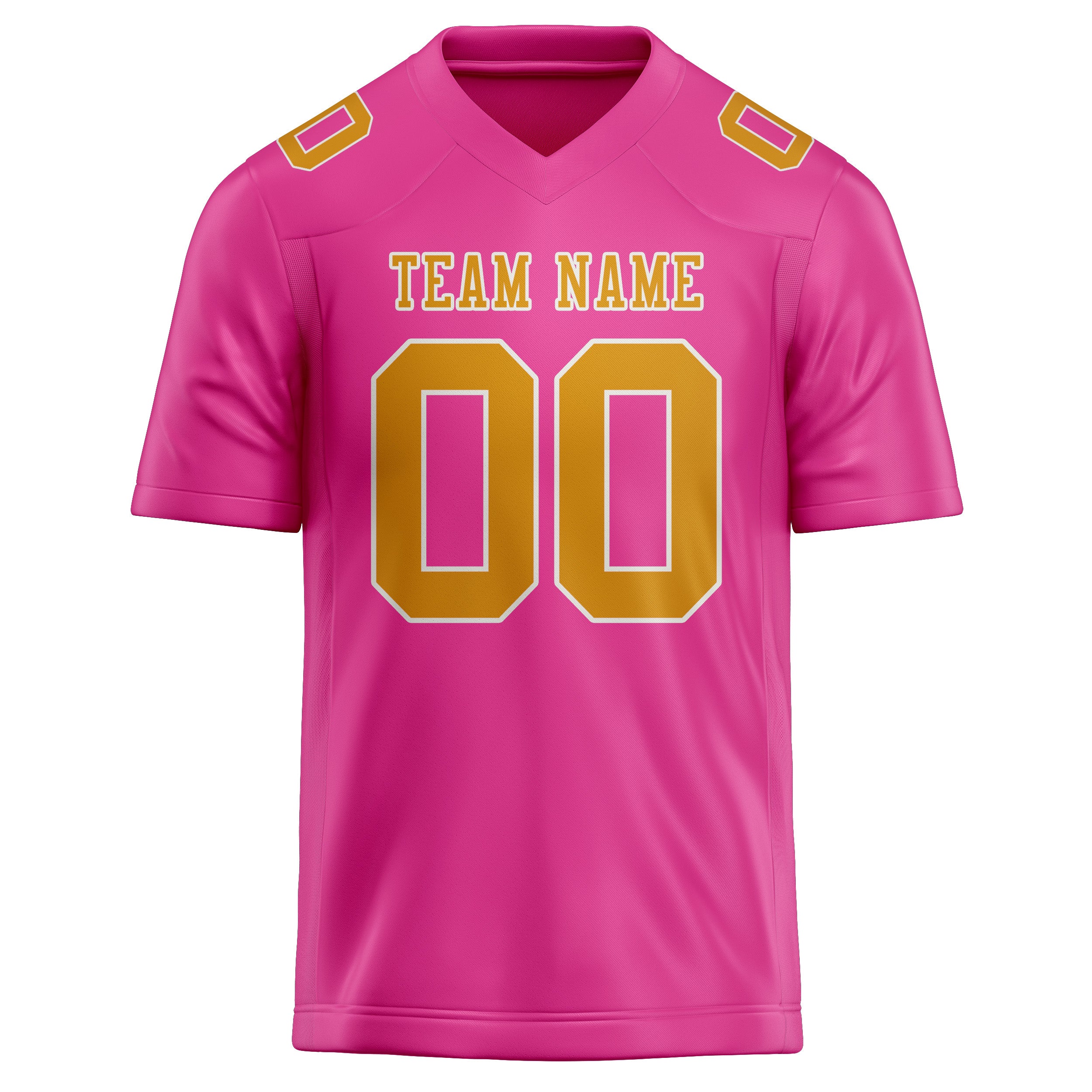 Custom Pink Yellow Football Jersey